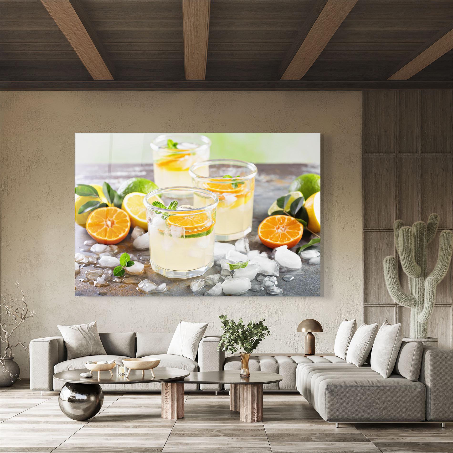 Üvegkép Citrus Fruit Lemonade mockup 8