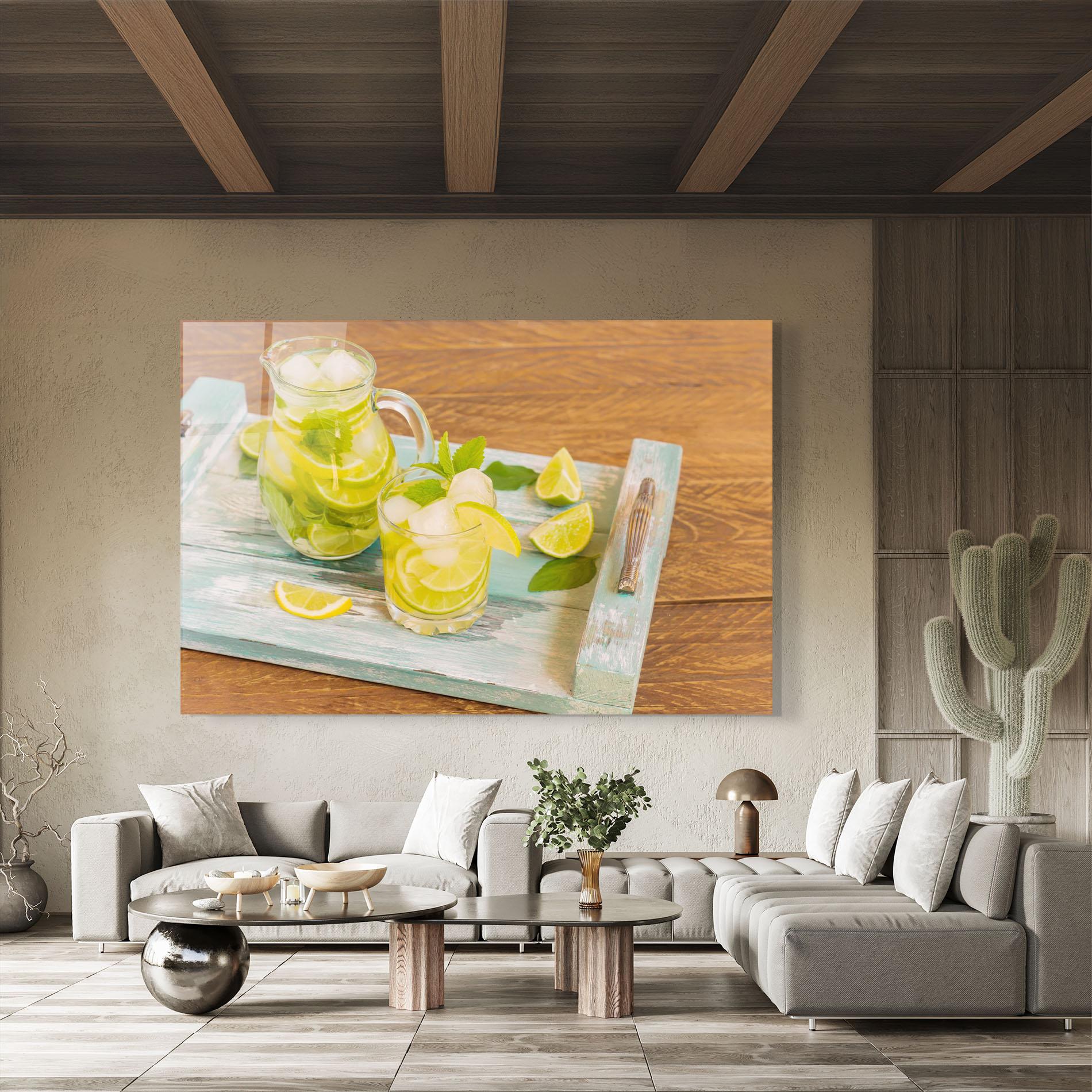 Üvegkép Fresh Cold Lemonade mockup 8