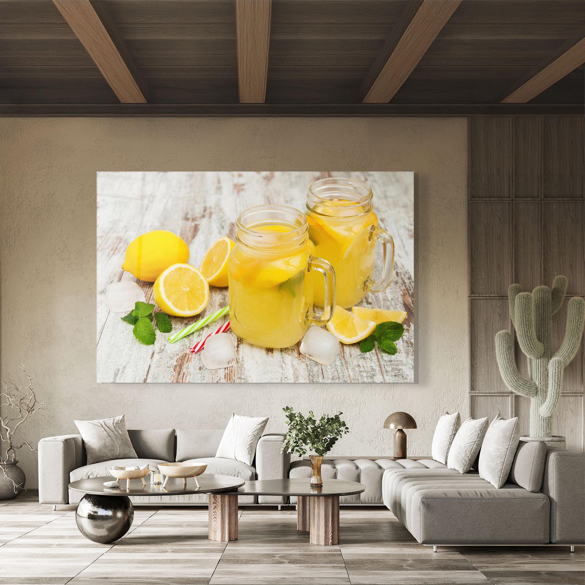 Üvegkép Jars With Lemonade mockup 8