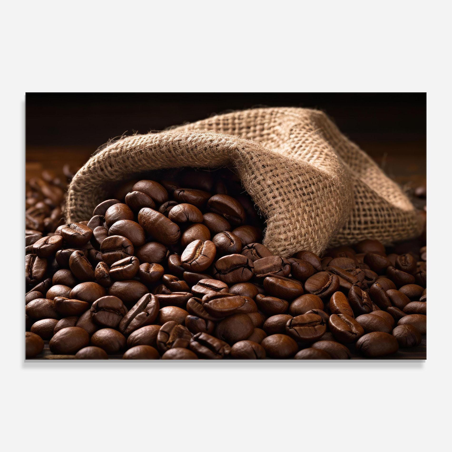 Üvegkép Bag Of Coffee Beans mockup 0