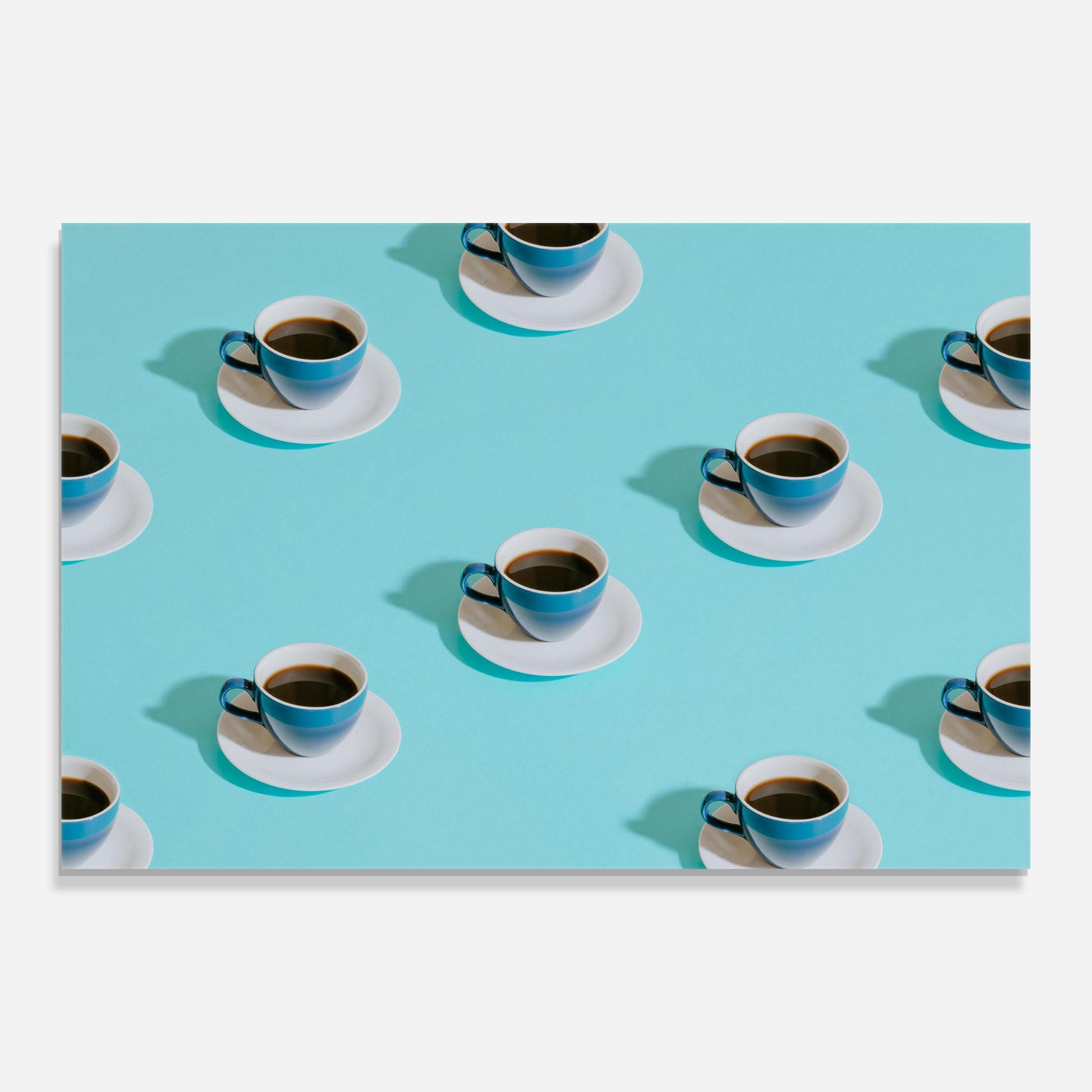 Üvegkép Blue Cup Of Coffe mockup 0