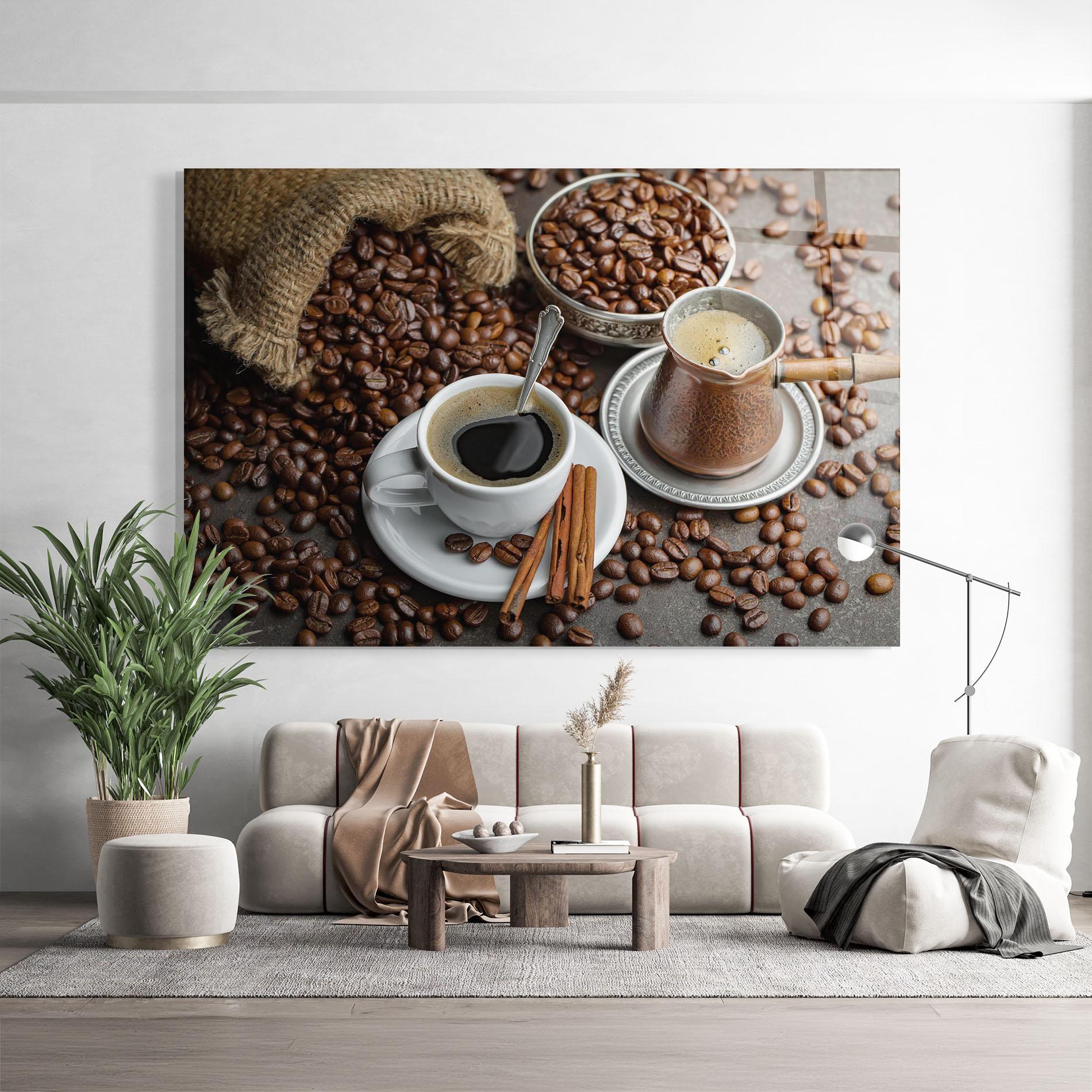 Üvegkép Black Coffee Bean mockup 9