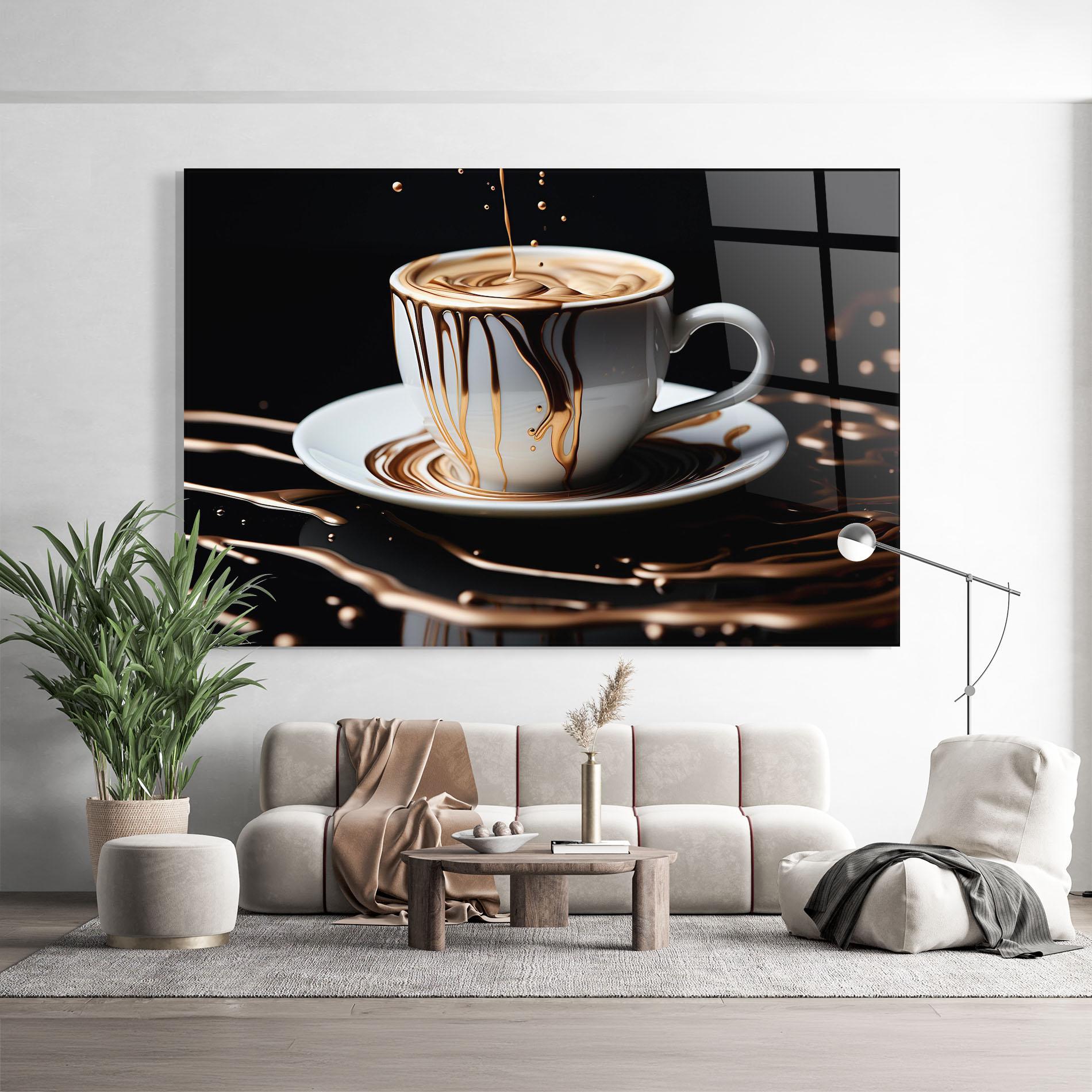 Üvegkép Cold Coffee Drink mockup 9