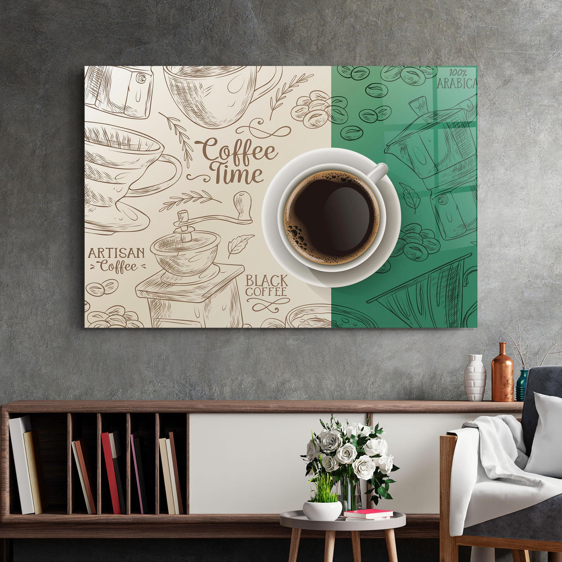 Üvegkép Artisan Coffee mockup 2