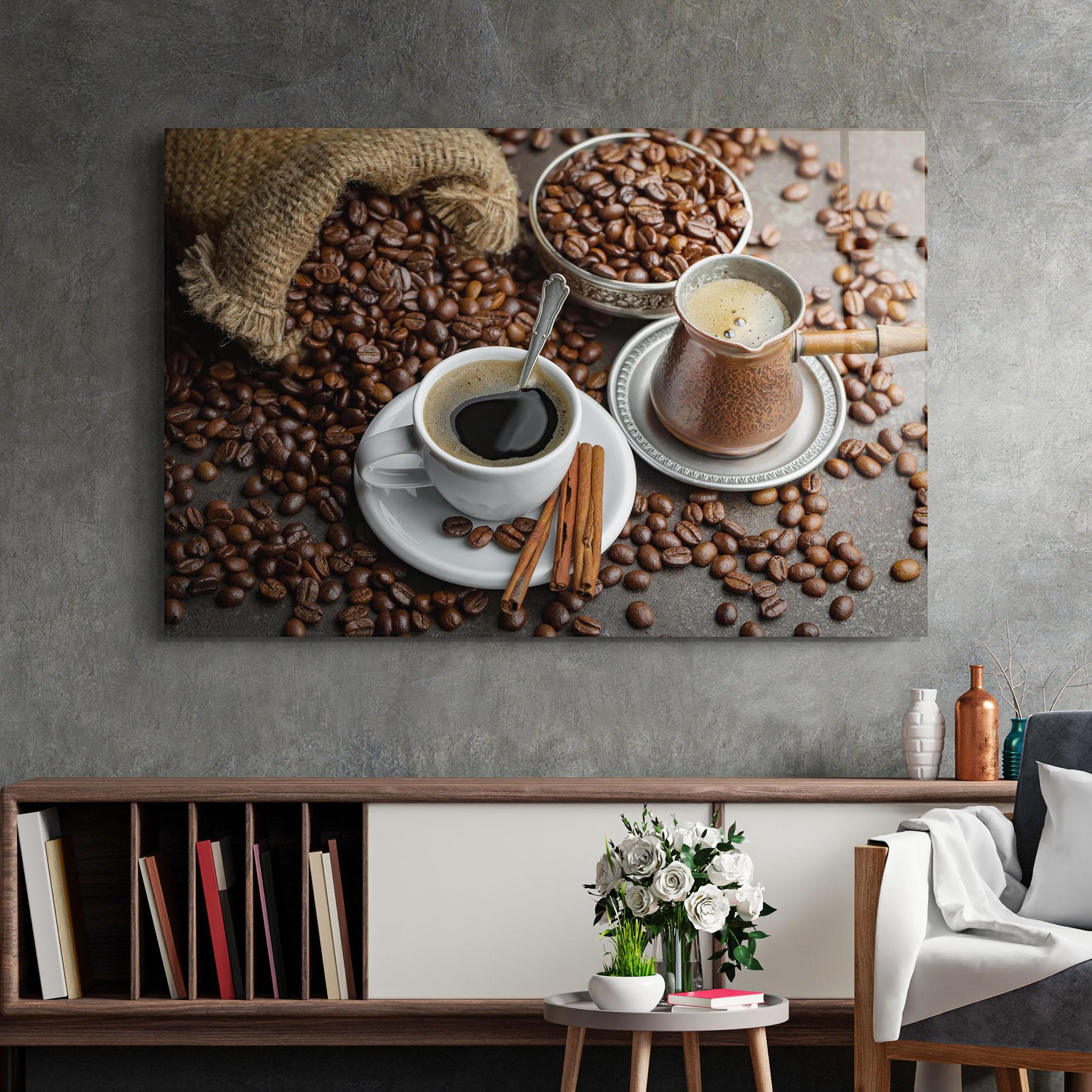 Üvegkép Black Coffee Bean mockup 2