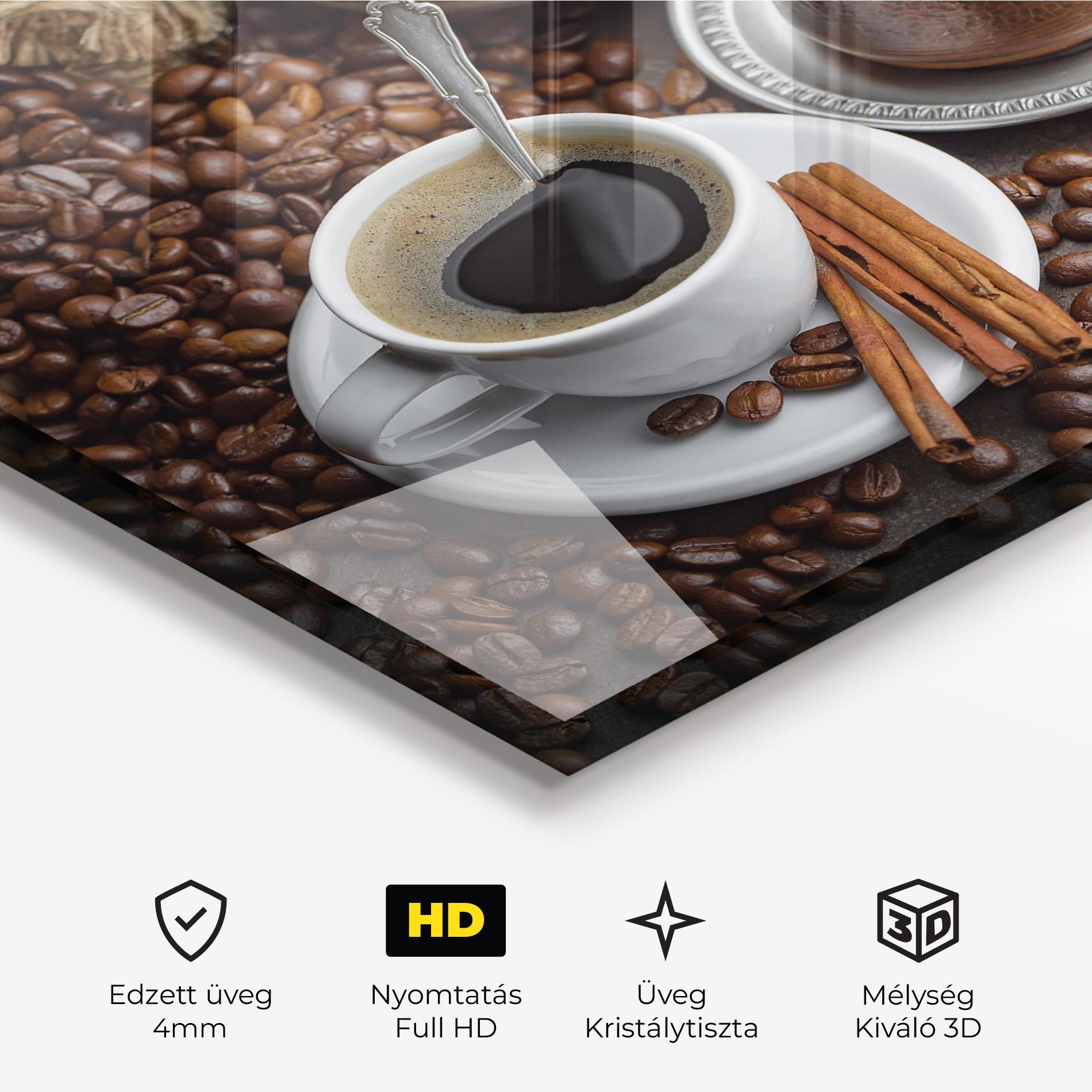 Üvegkép Black Coffee Bean mockup 3