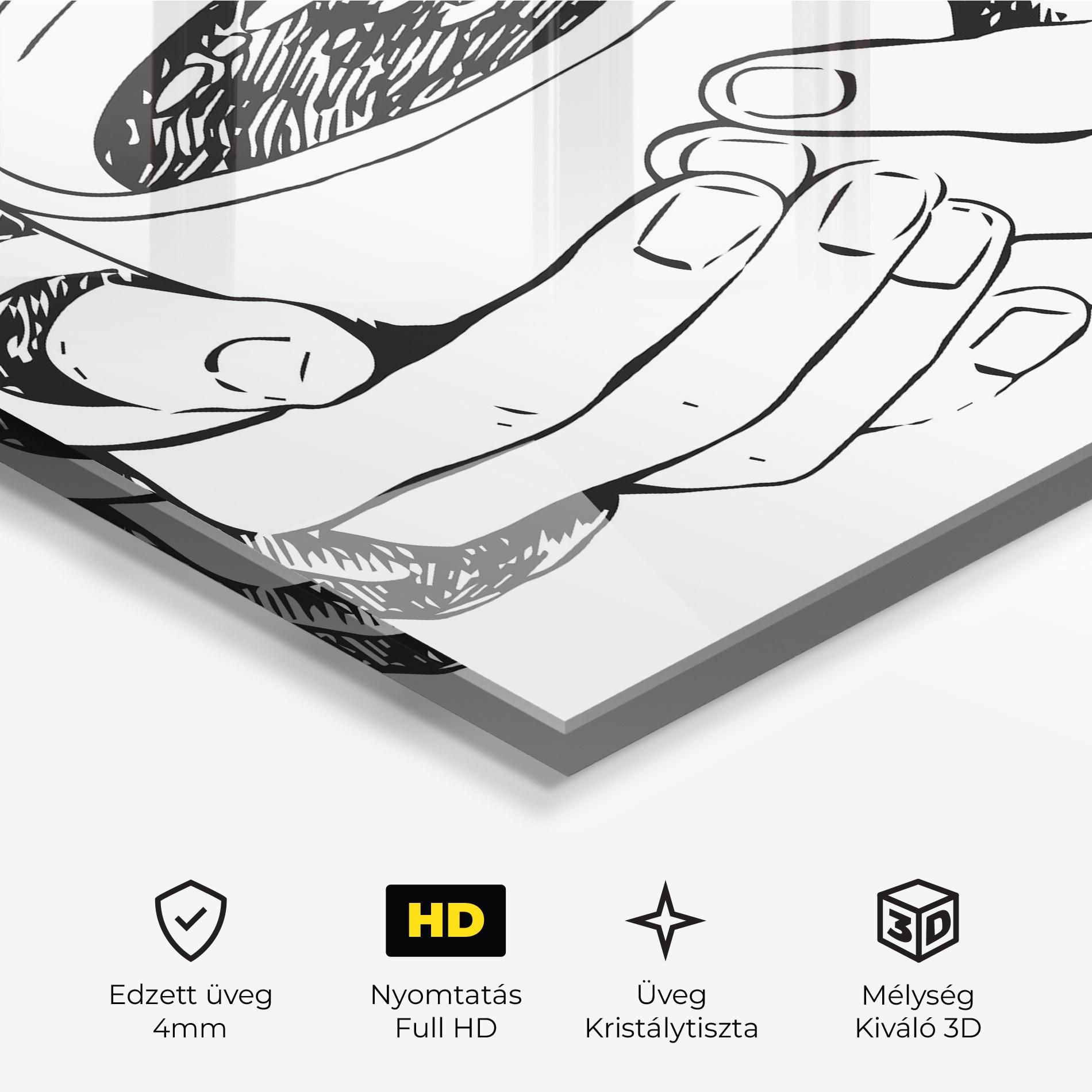 Üvegkép Holding Coffee mockup 3