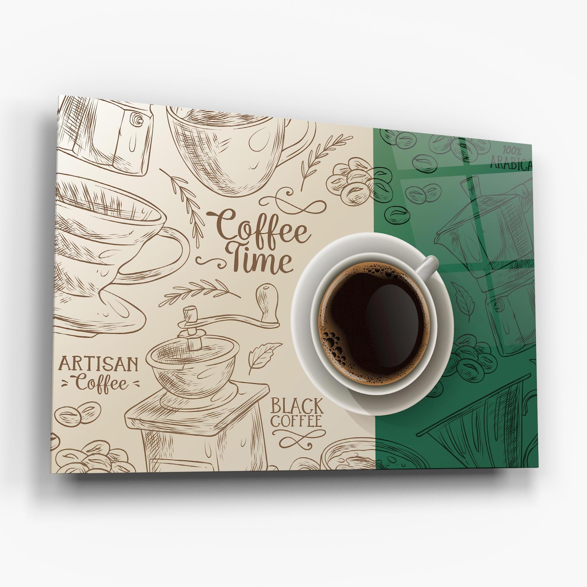 Üvegkép Artisan Coffee mockup 6