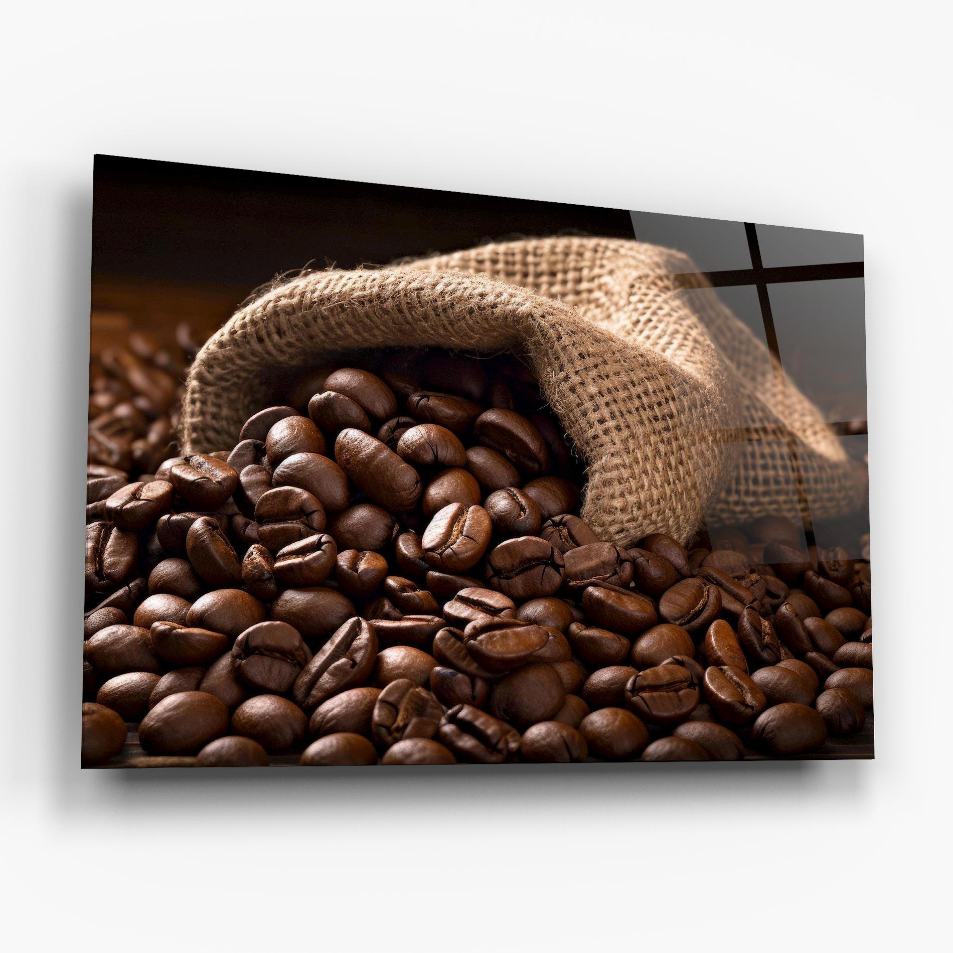Üvegkép Bag Of Coffee Beans mockup 6