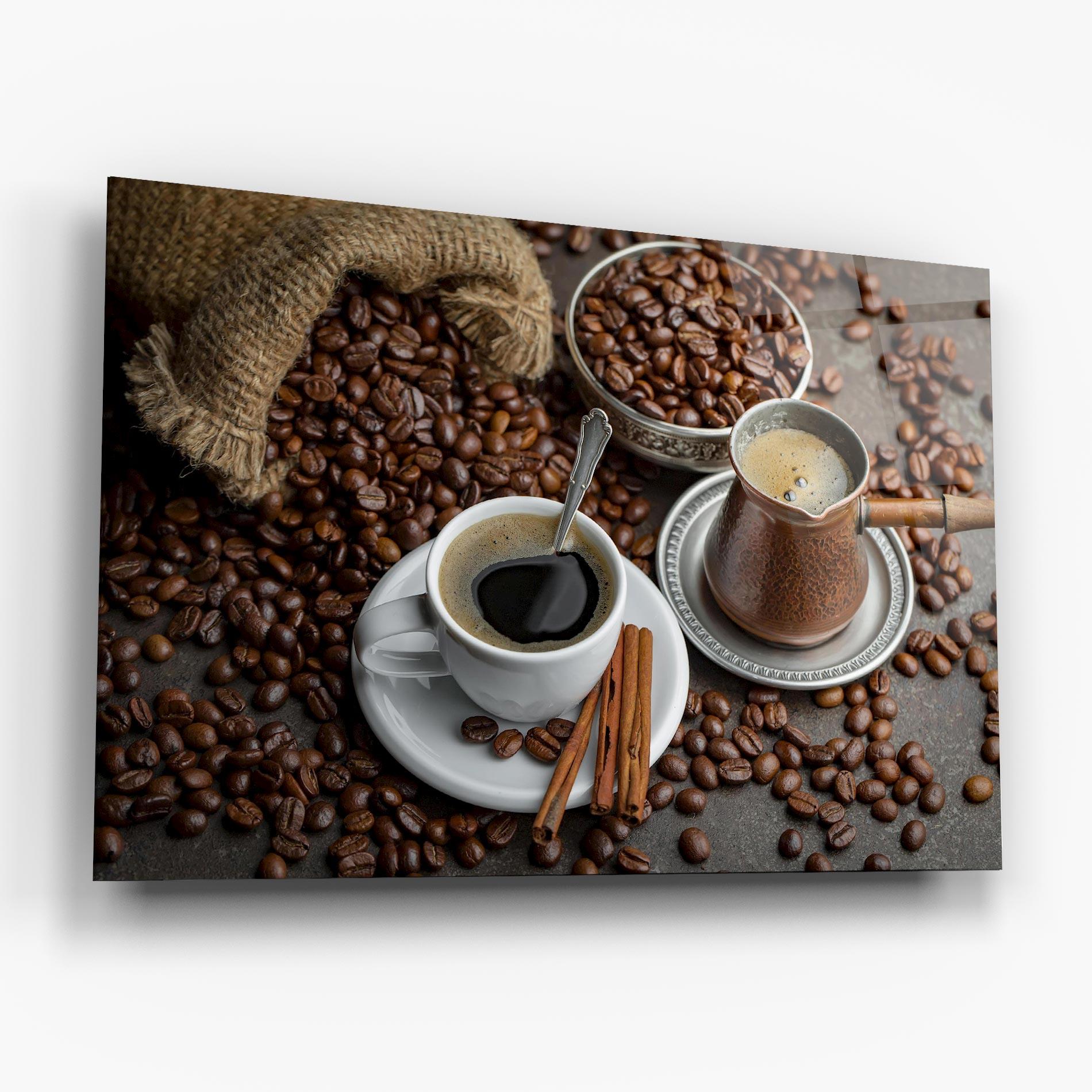 Üvegkép Black Coffee Bean mockup 6