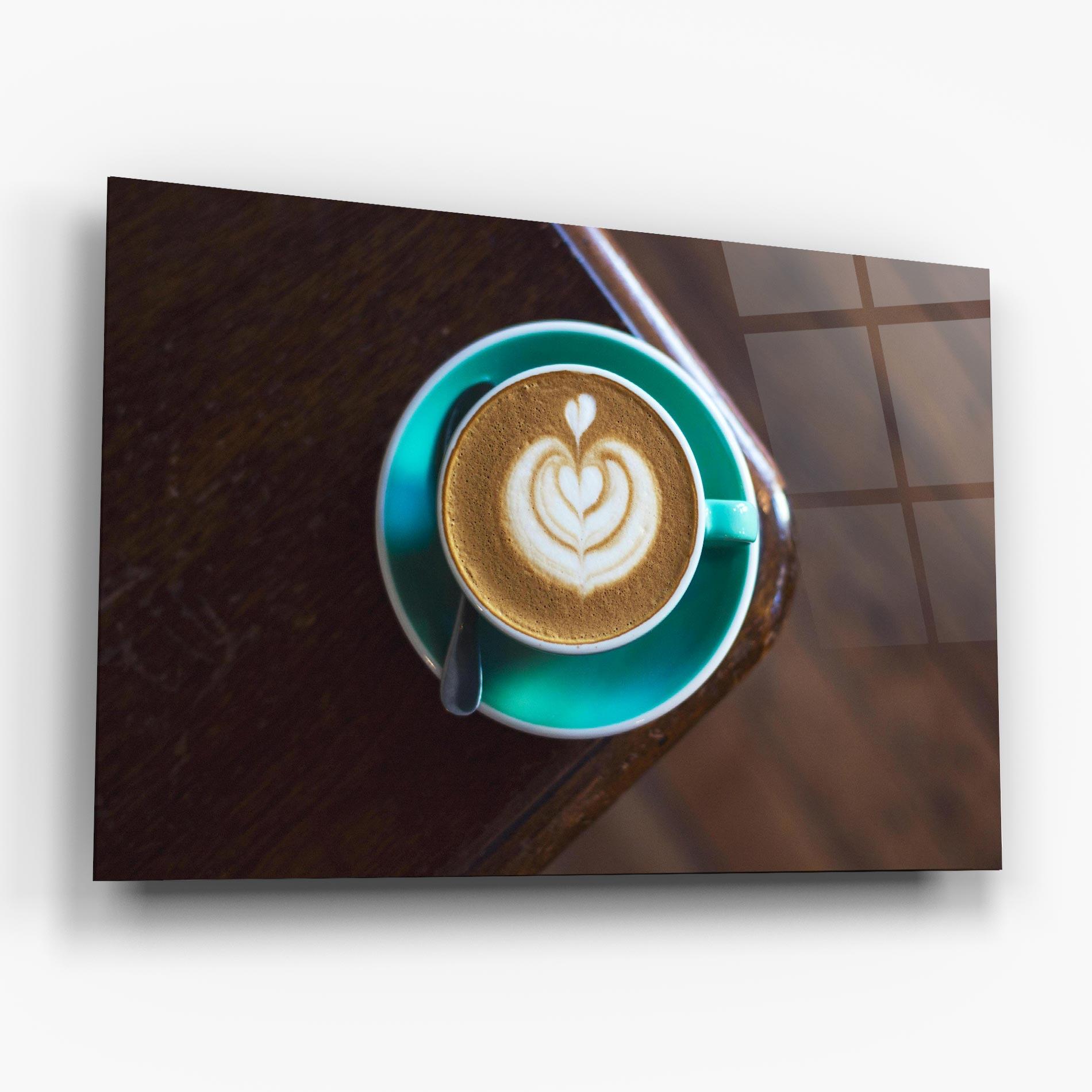Üvegkép Blue Cup Of Coffee mockup 6