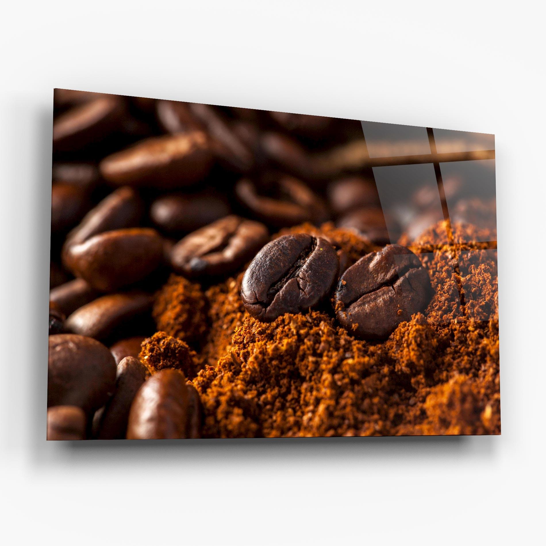Üvegkép Close Up Coffee Beans mockup 6