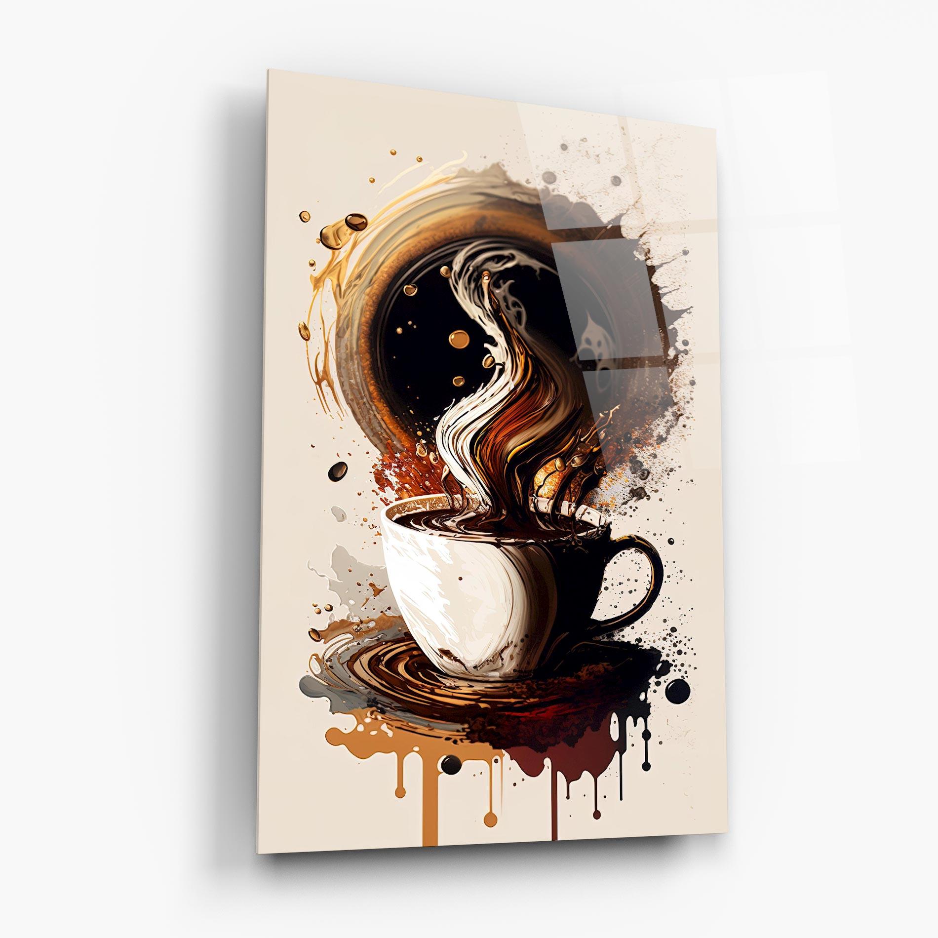 Üvegkép Coffee Art mockup 6