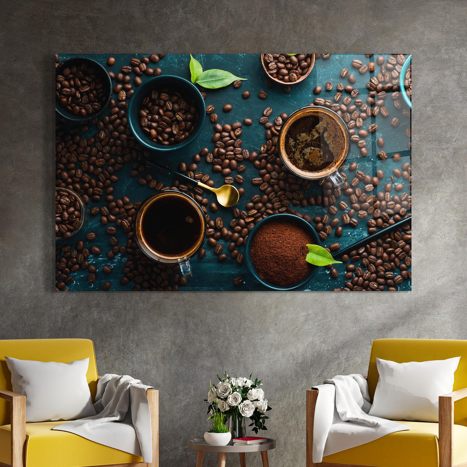 Üvegkép Coffee Cups mockup 4