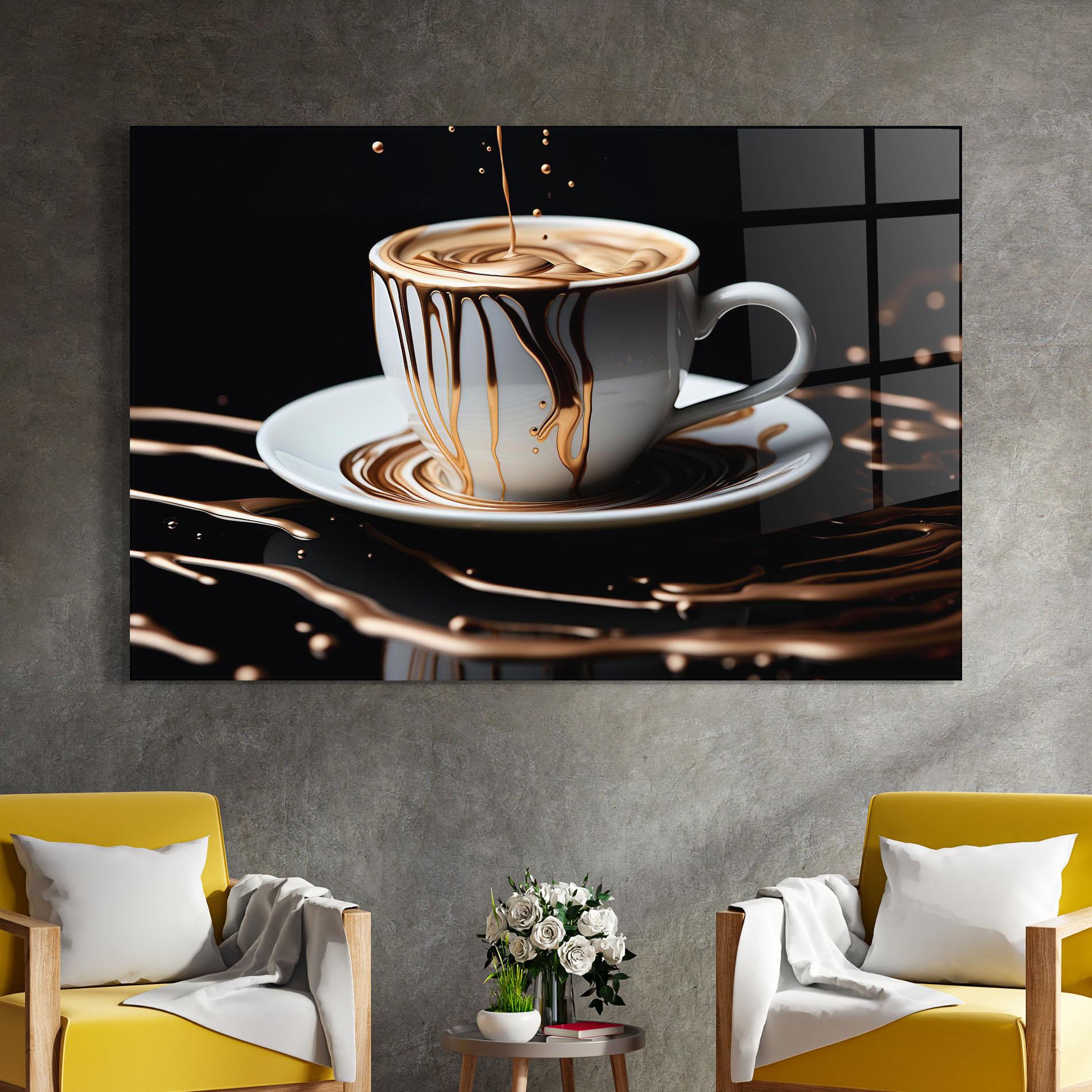 Üvegkép Cold Coffee Drink mockup 4