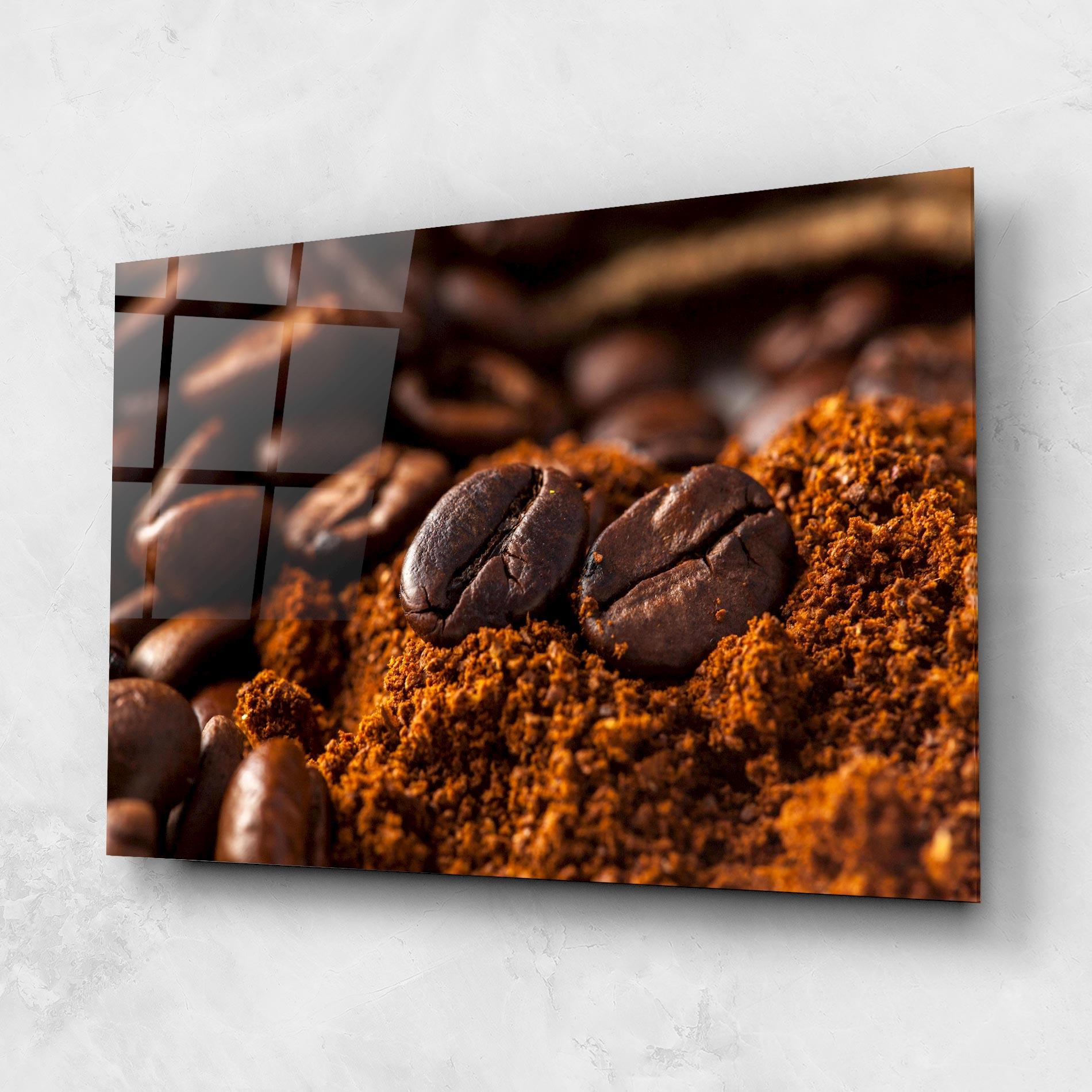 Üvegkép Close Up Coffee Beans mockup 1