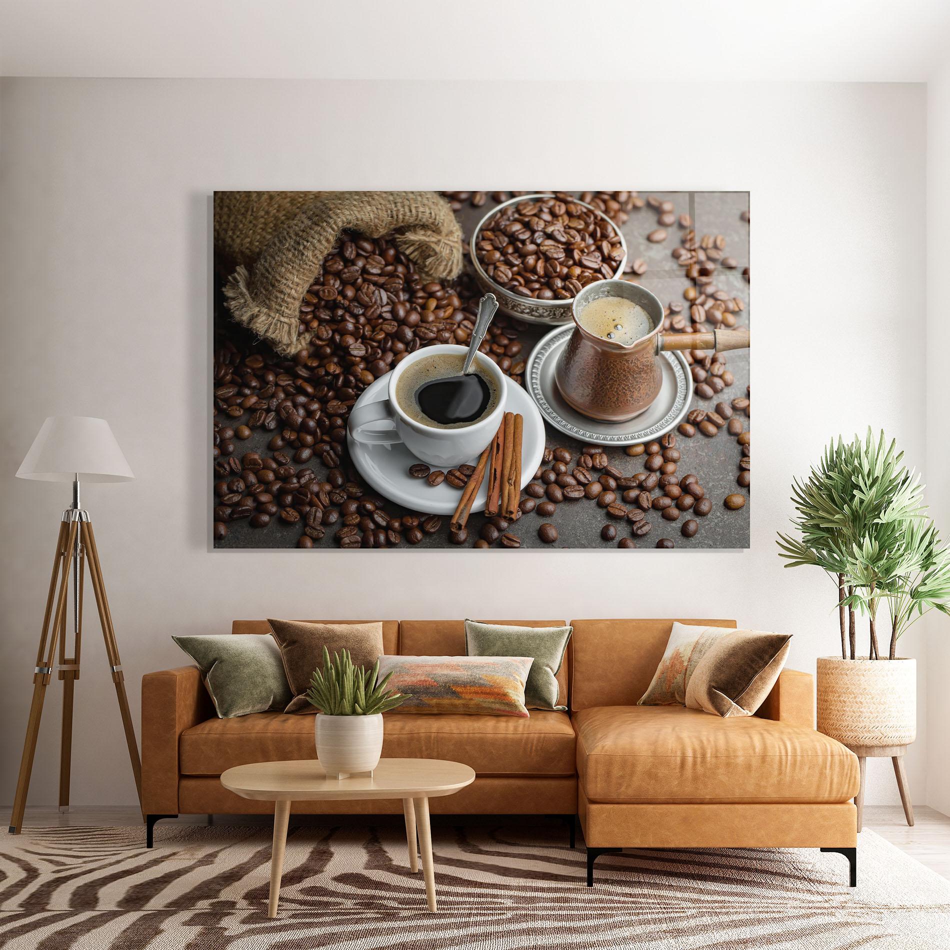 Üvegkép Black Coffee Bean mockup 7