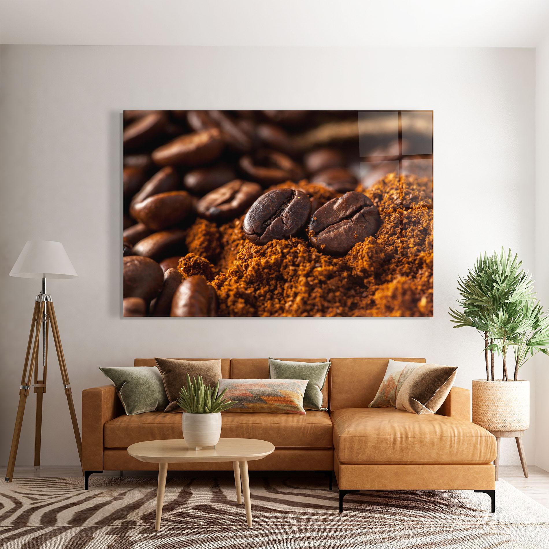 Üvegkép Close Up Coffee Beans mockup 7