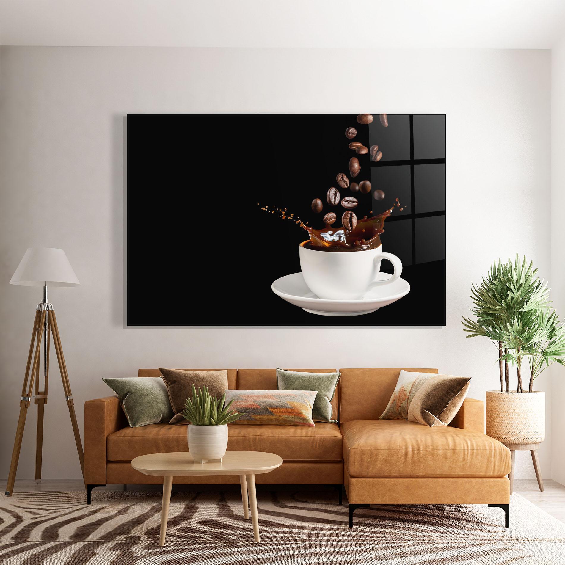 Üvegkép Coffee Splashes mockup 7