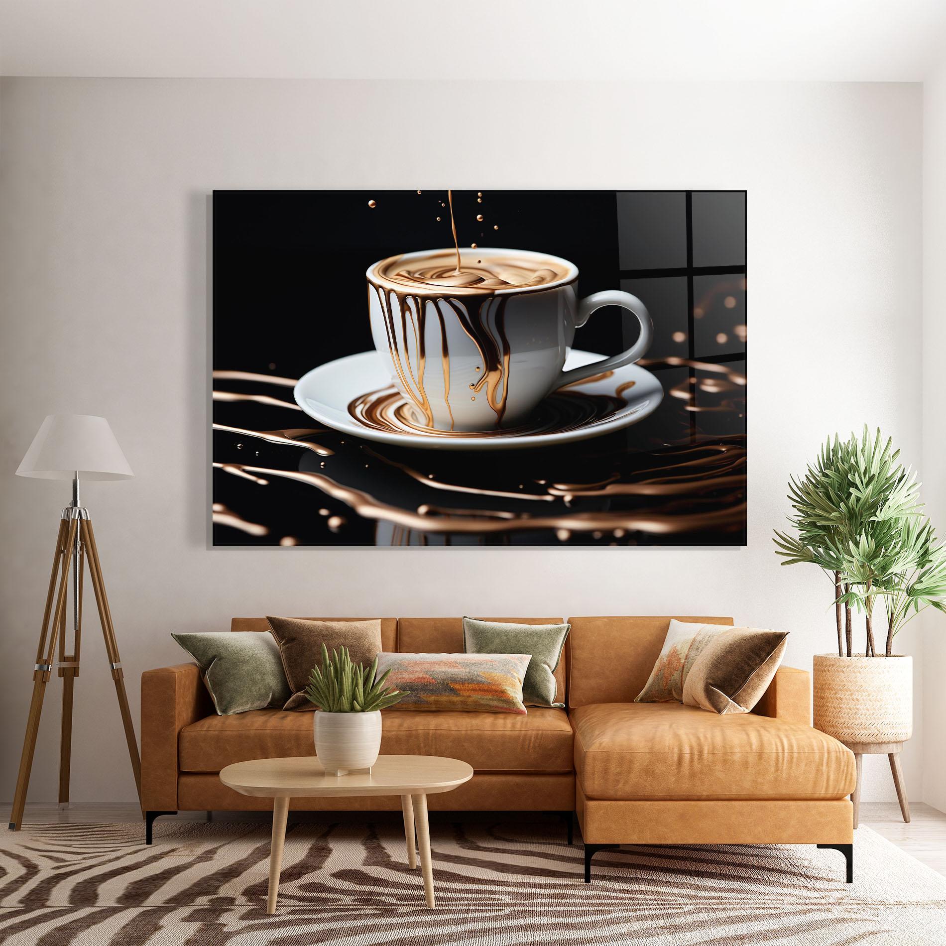 Üvegkép Cold Coffee Drink mockup 7