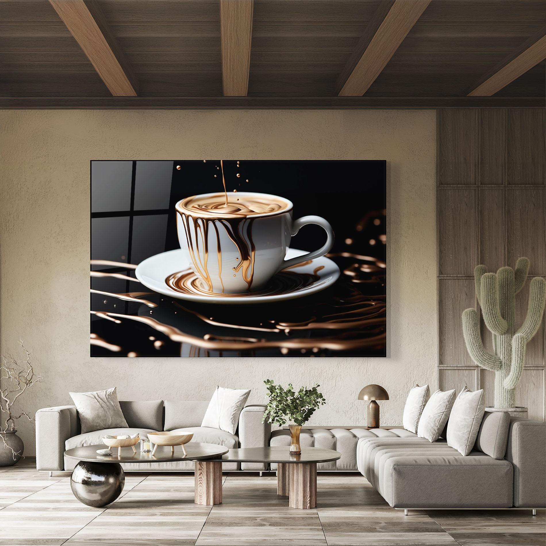 Üvegkép Cold Coffee Drink mockup 8