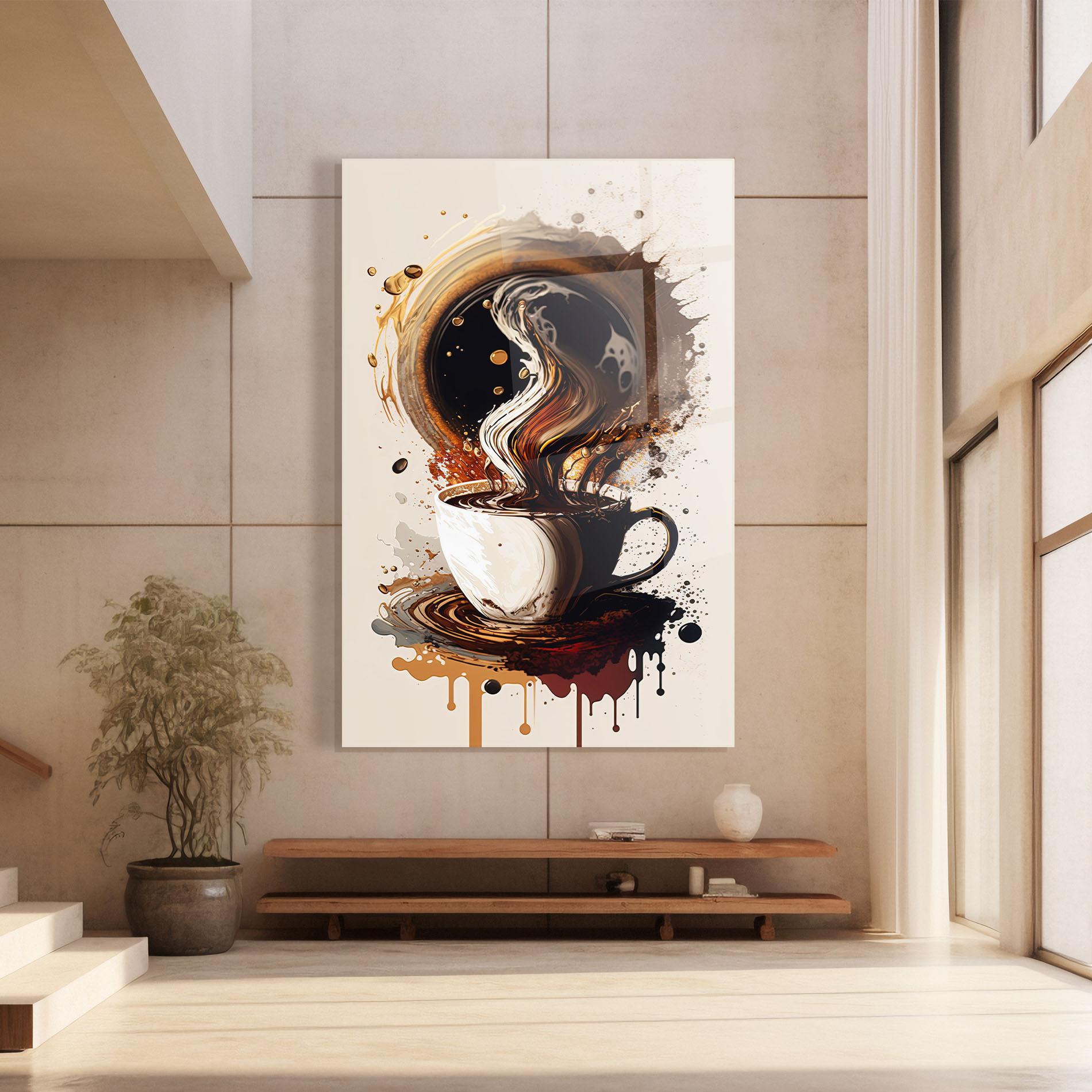 Üvegkép Coffee Art mockup 8