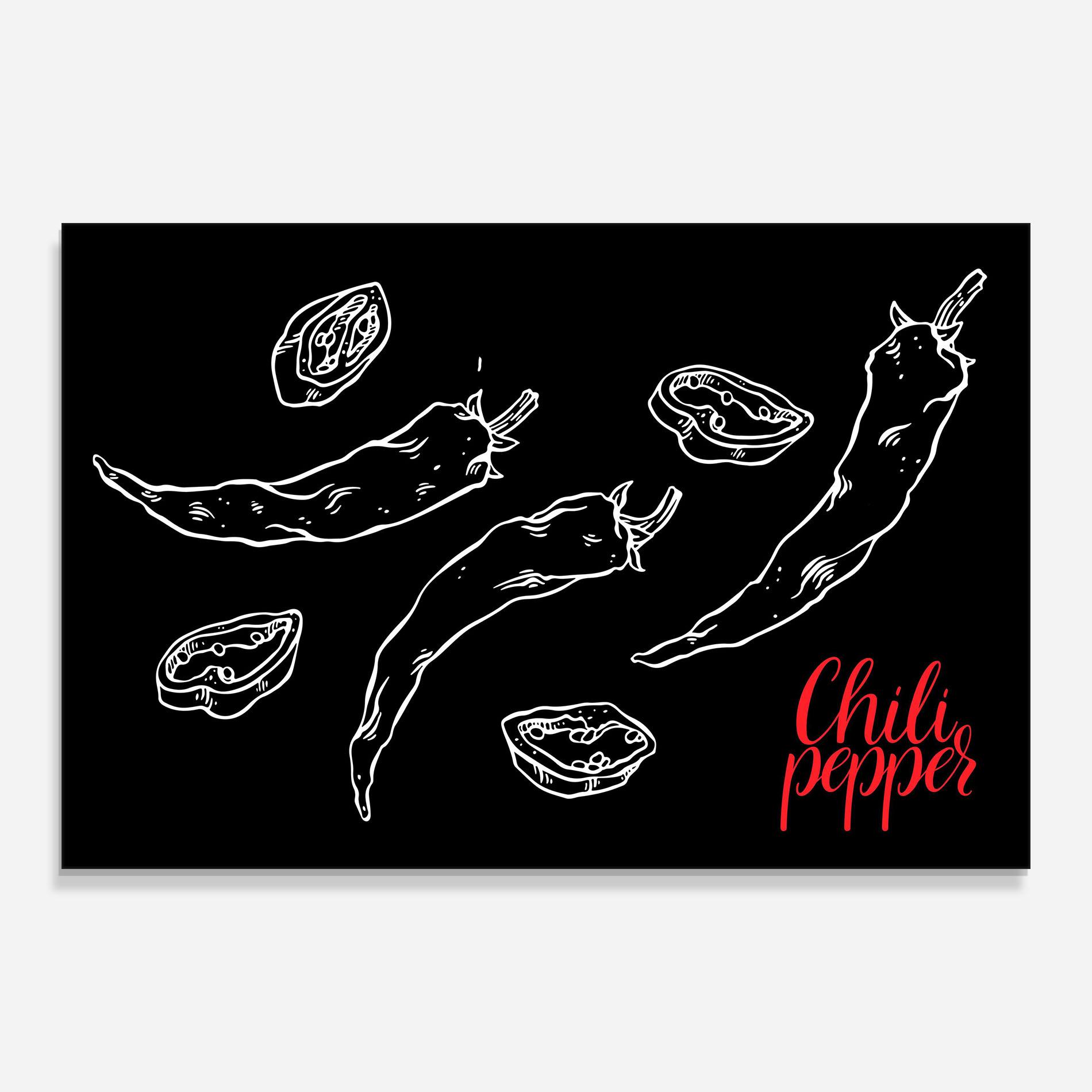 Üvegkép Chili Papper mockup 0