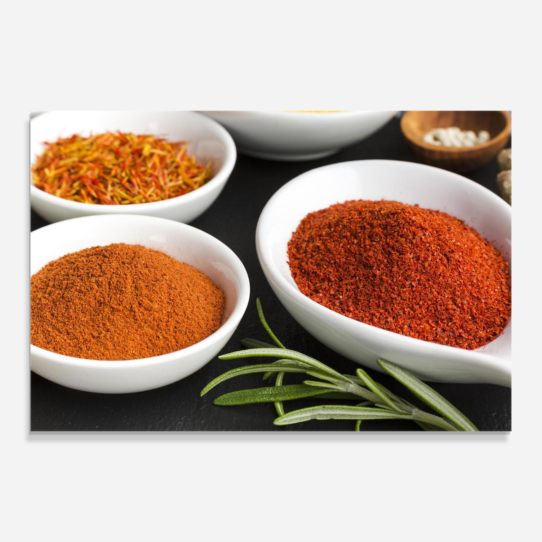 Üvegkép Close Up Spices Powder mockup 0