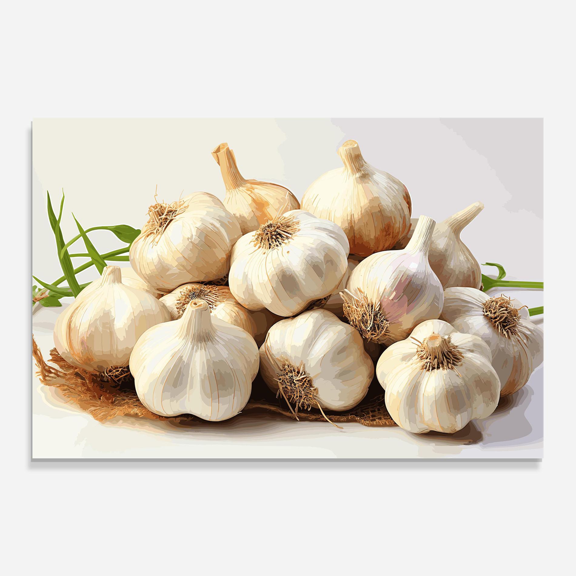 Üvegkép Garlic Art mockup 0
