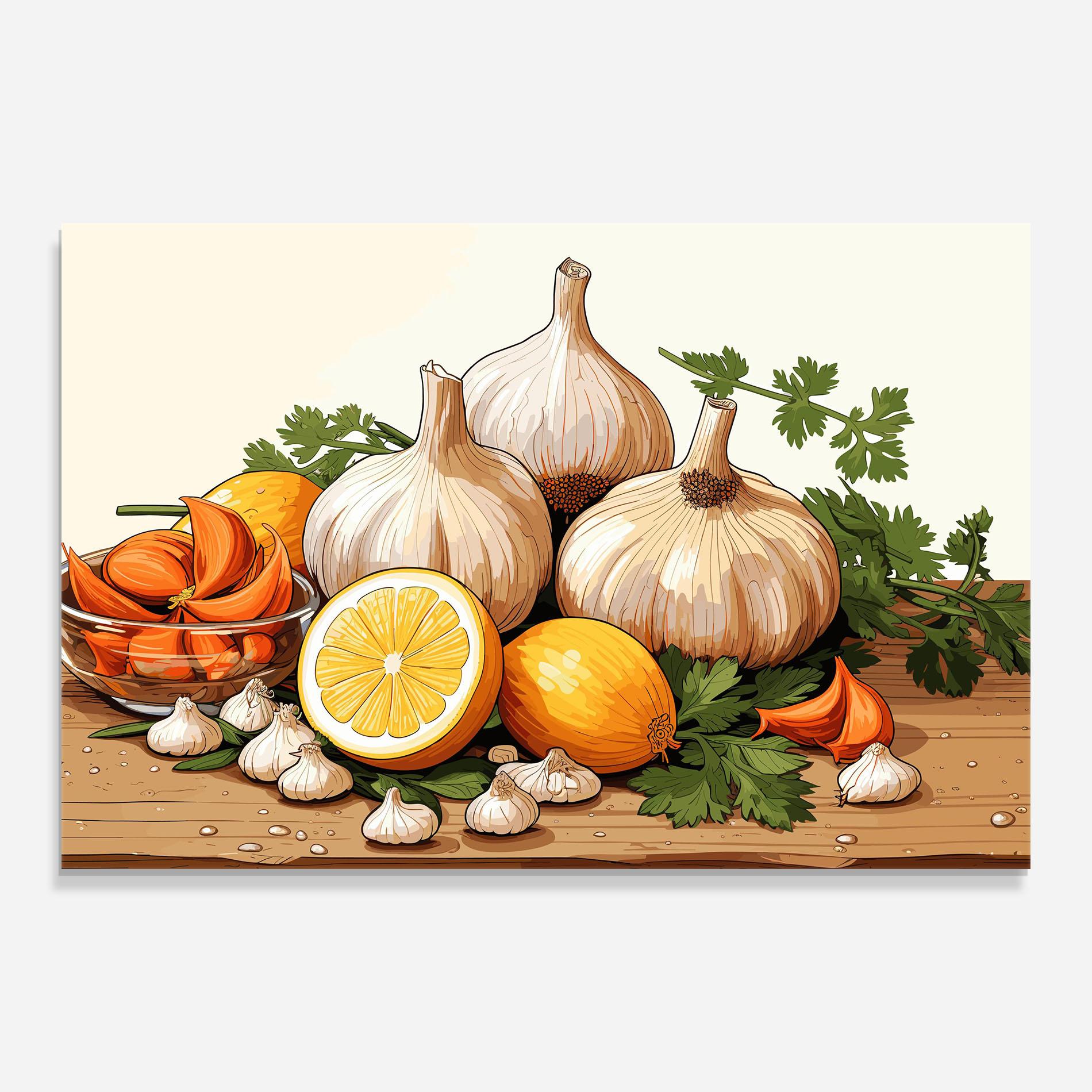 Üvegkép Garlic Seasoning mockup 0