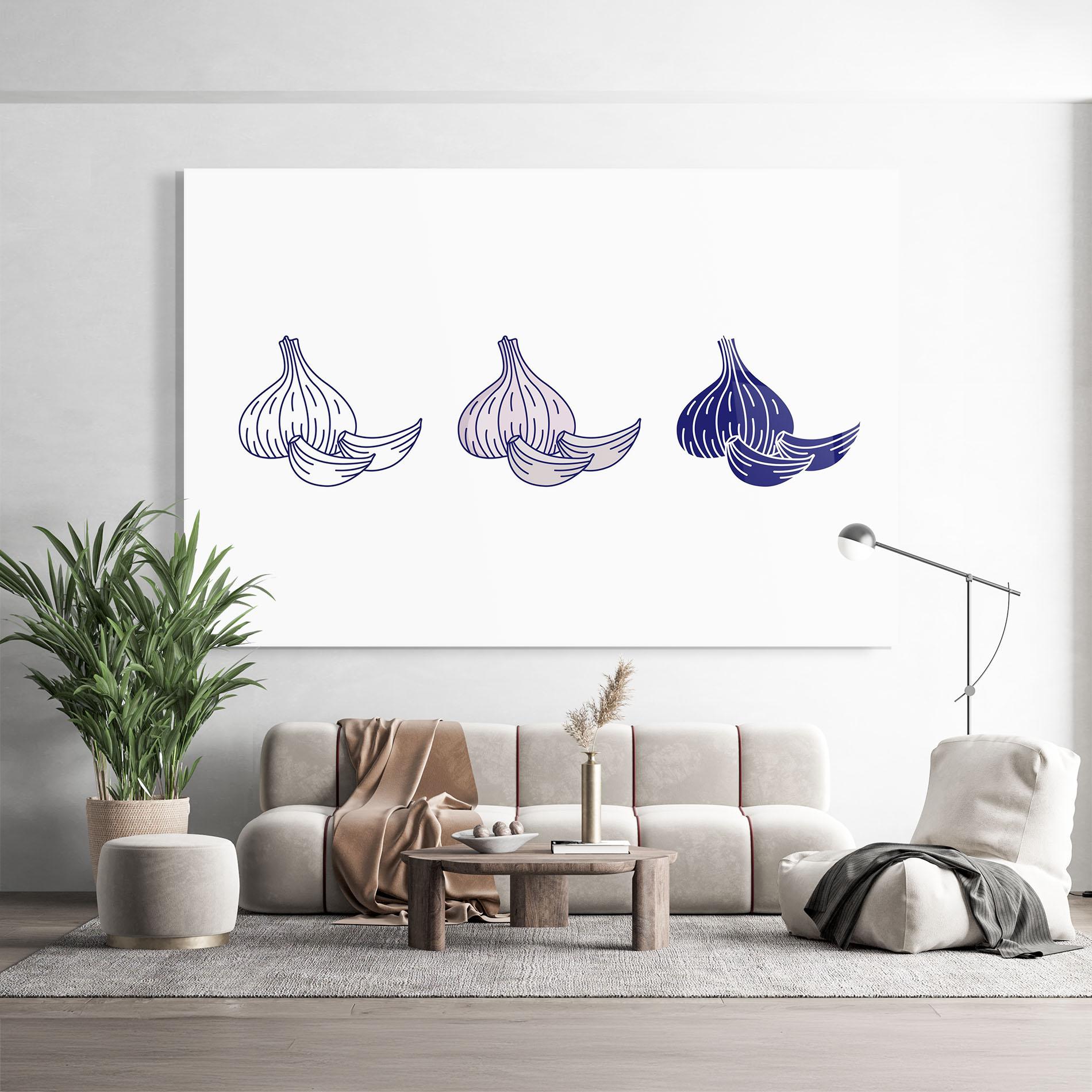 Üvegkép Blue Garlic mockup 9