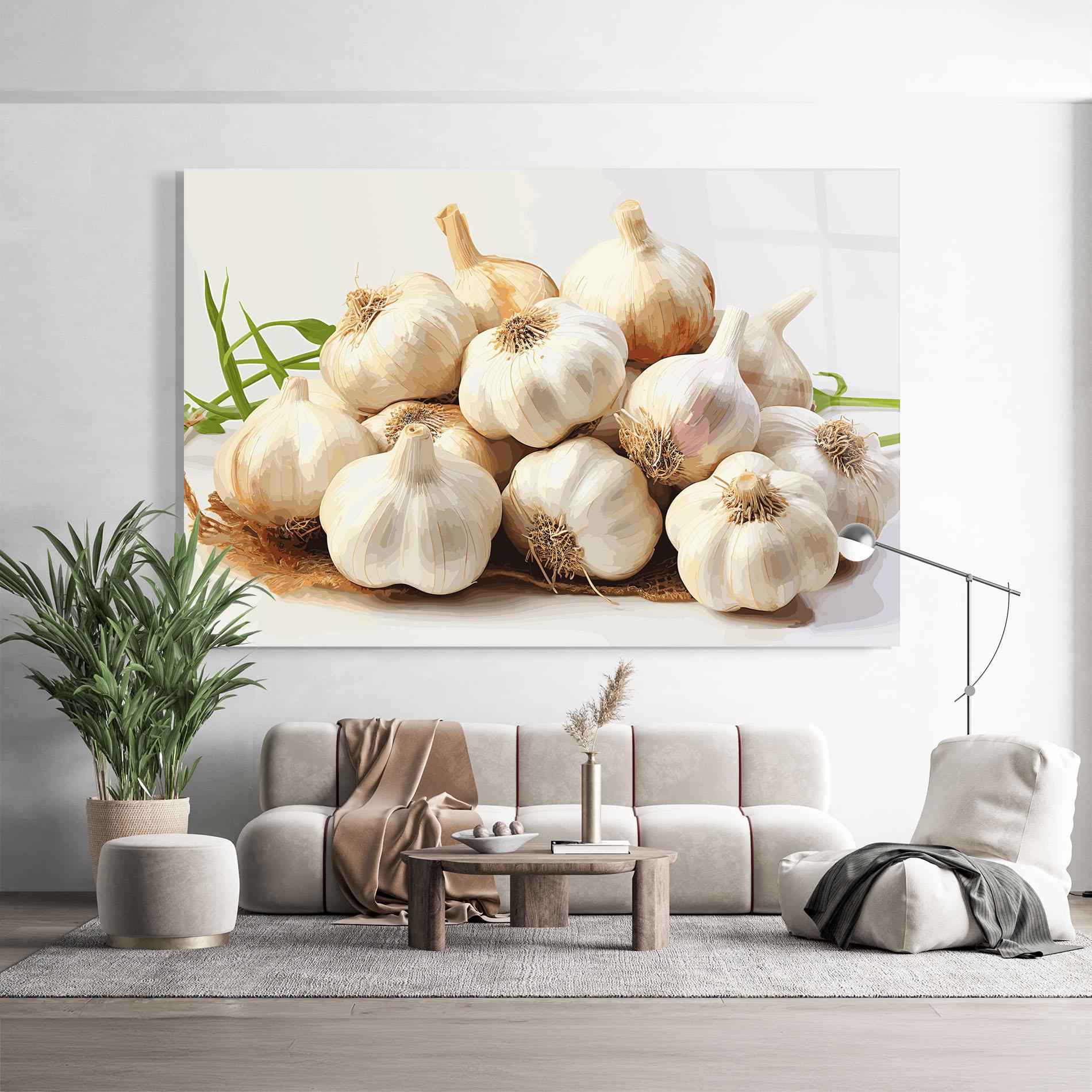 Üvegkép Garlic Art mockup 9