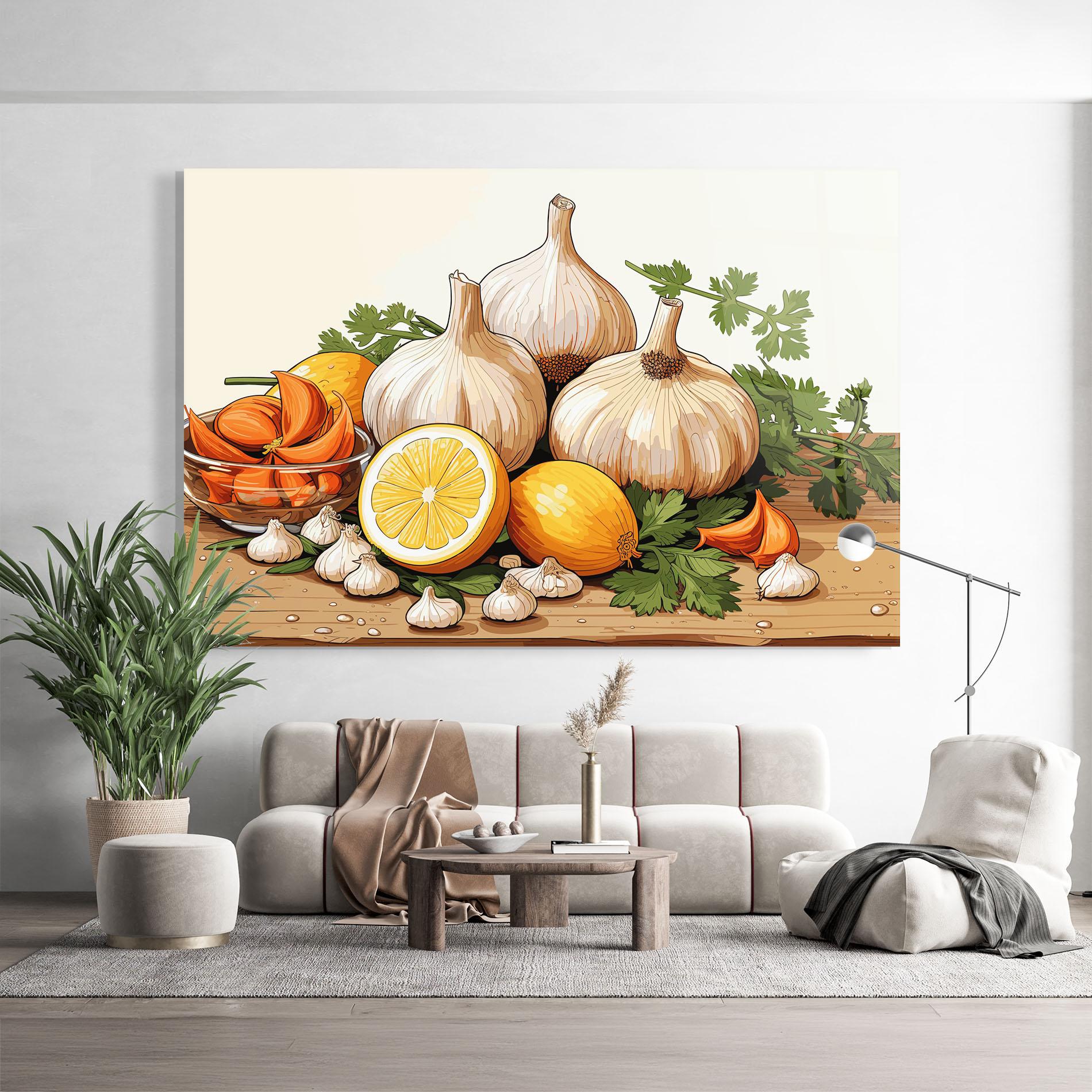 Üvegkép Garlic Seasoning mockup 9