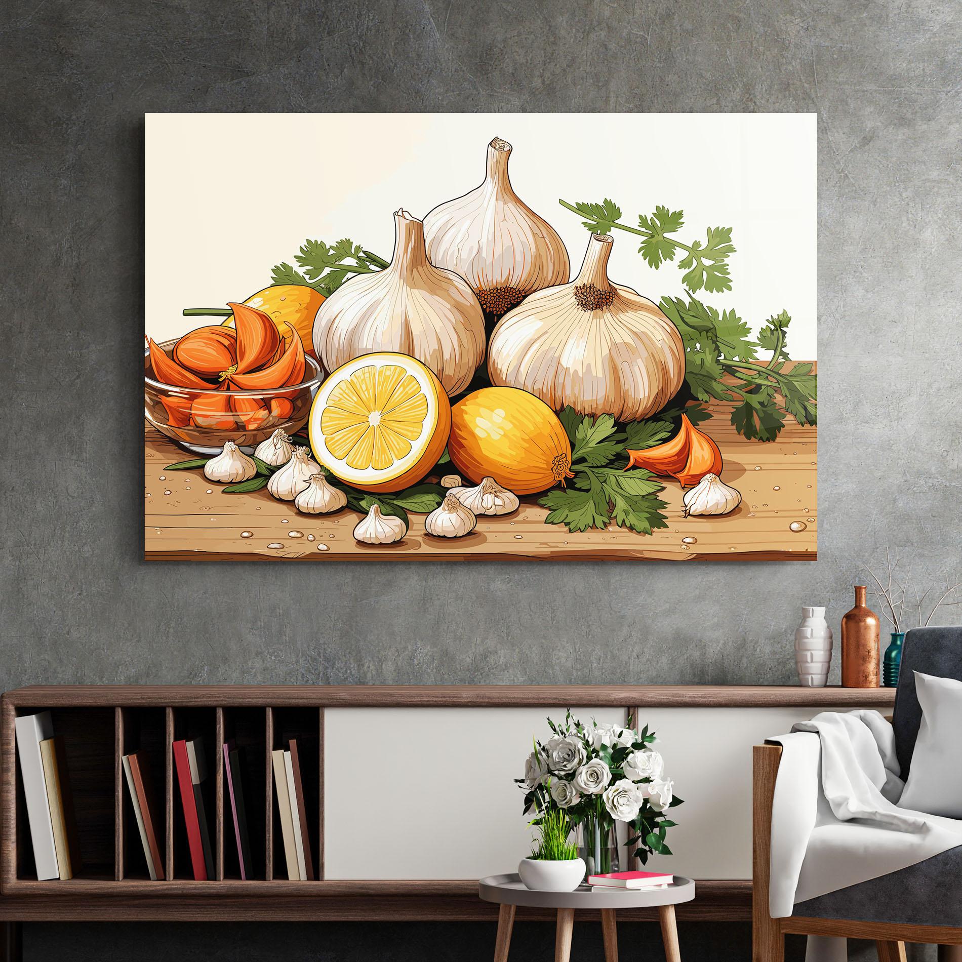 Üvegkép Garlic Seasoning mockup 2