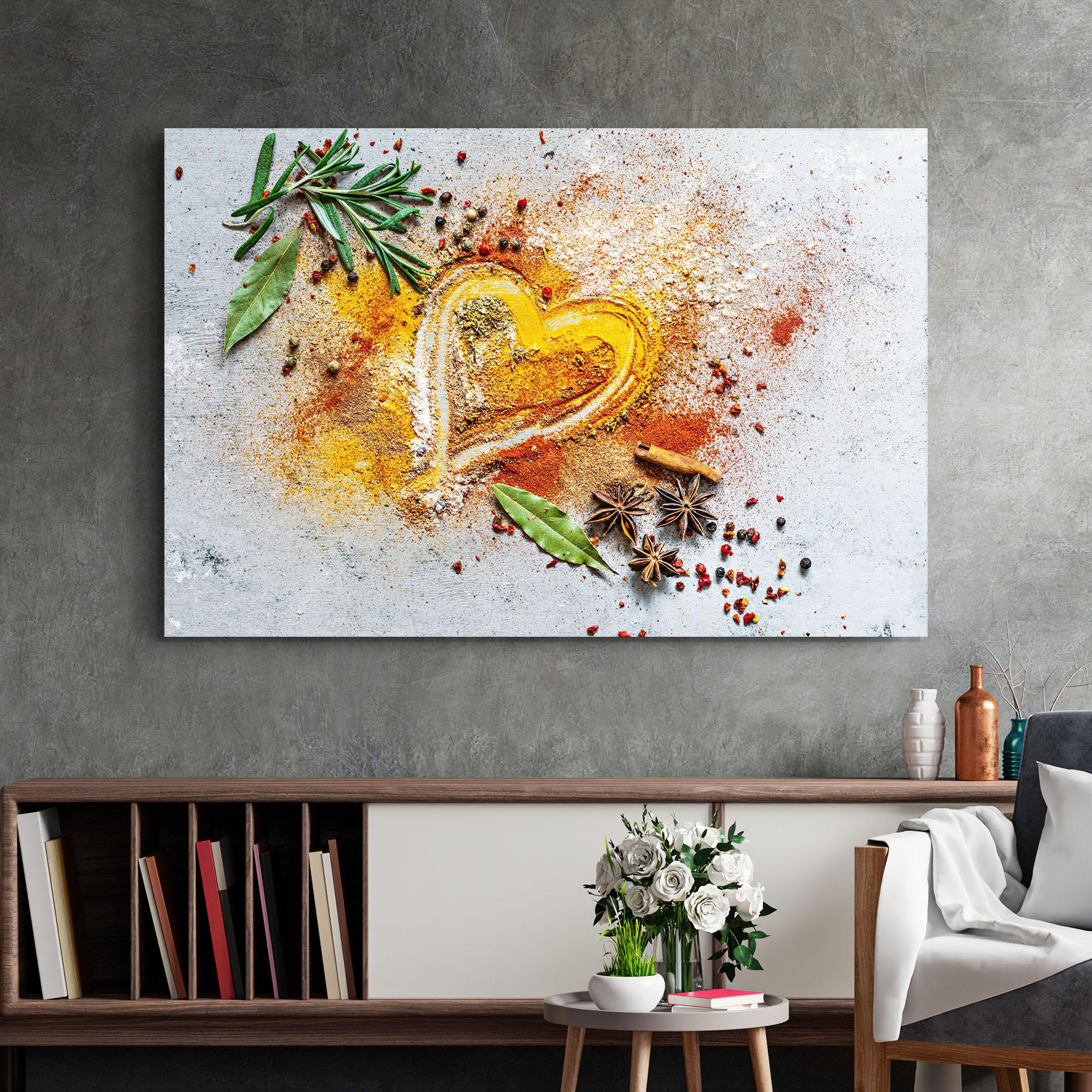 Üvegkép Heart Spice Powders mockup 2