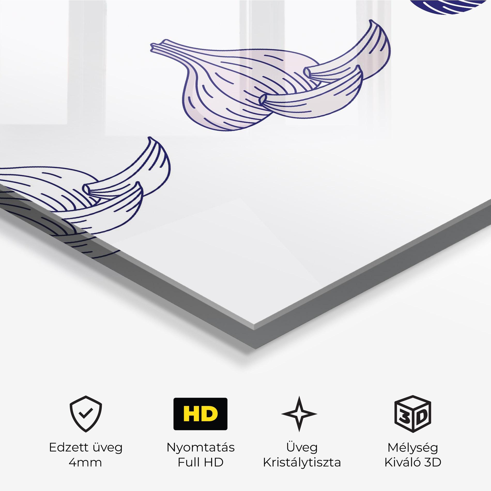 Üvegkép Blue Garlic mockup 3