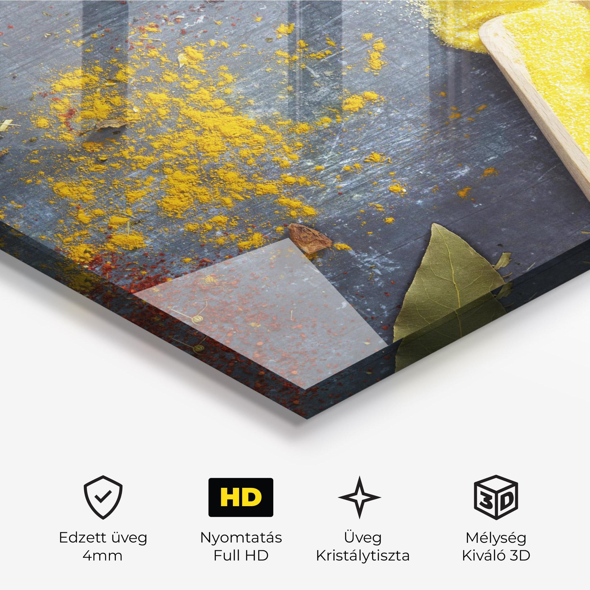 Üvegkép Bowls With Spices mockup 3