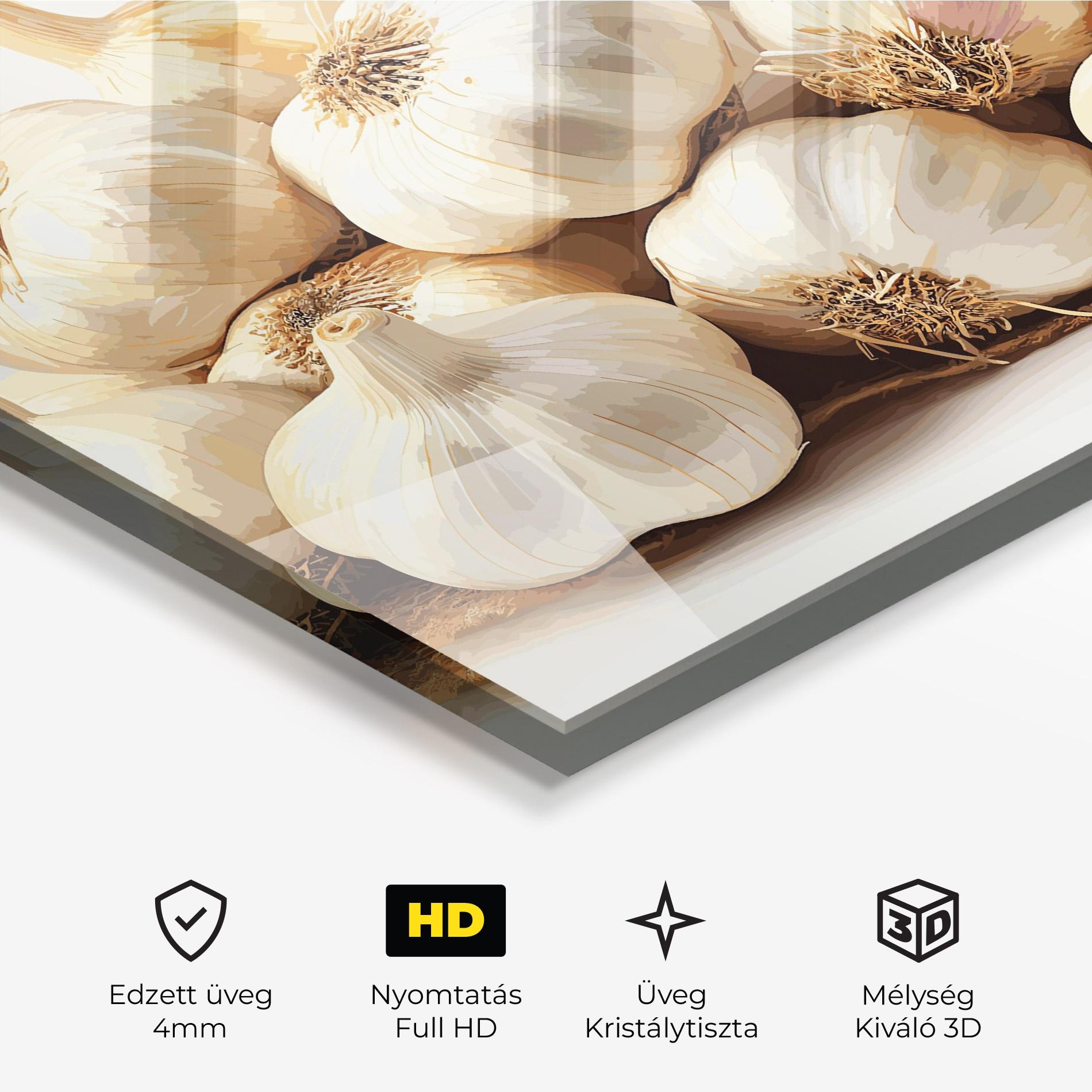 Üvegkép Garlic Art mockup 3