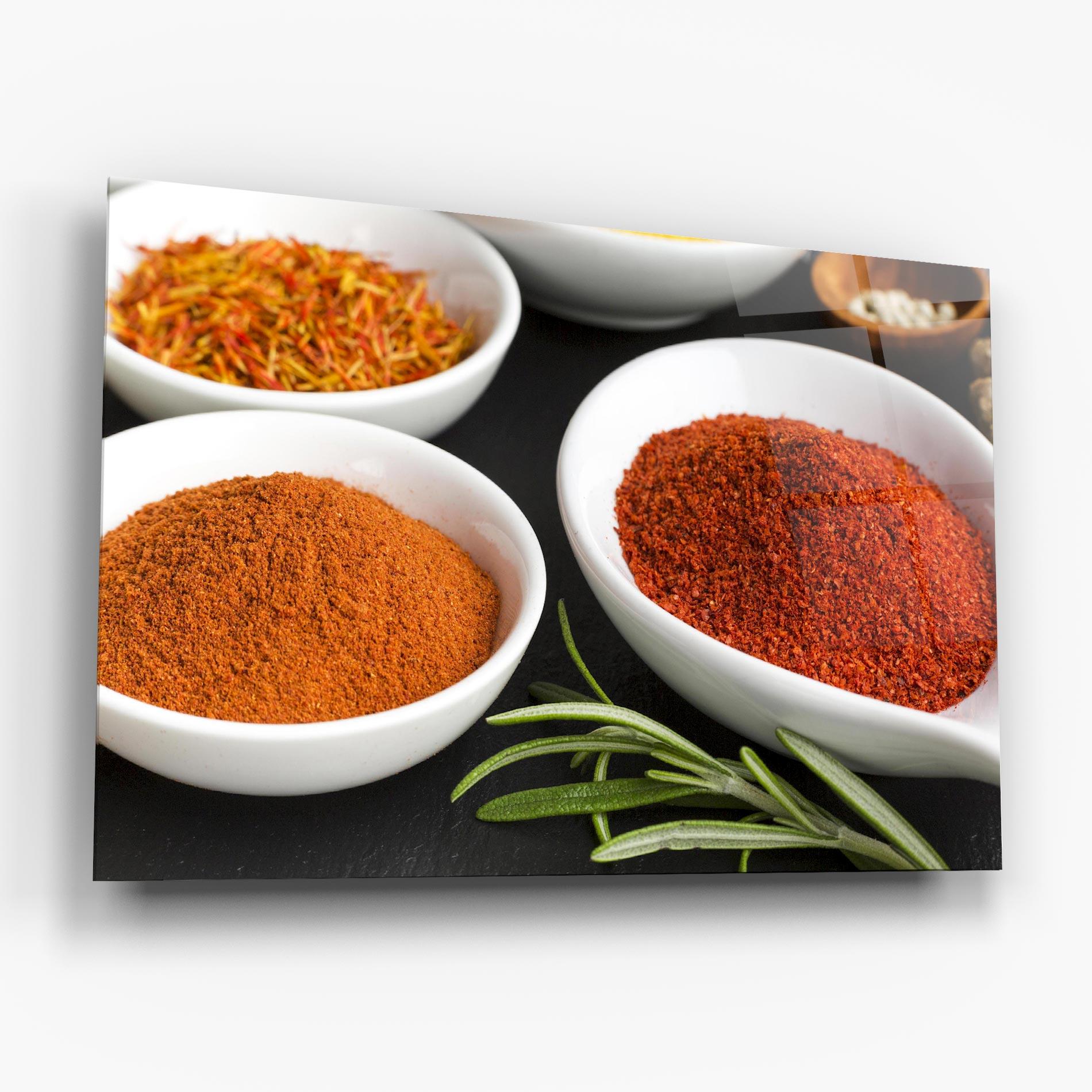 Üvegkép Close Up Spices Powder mockup 6