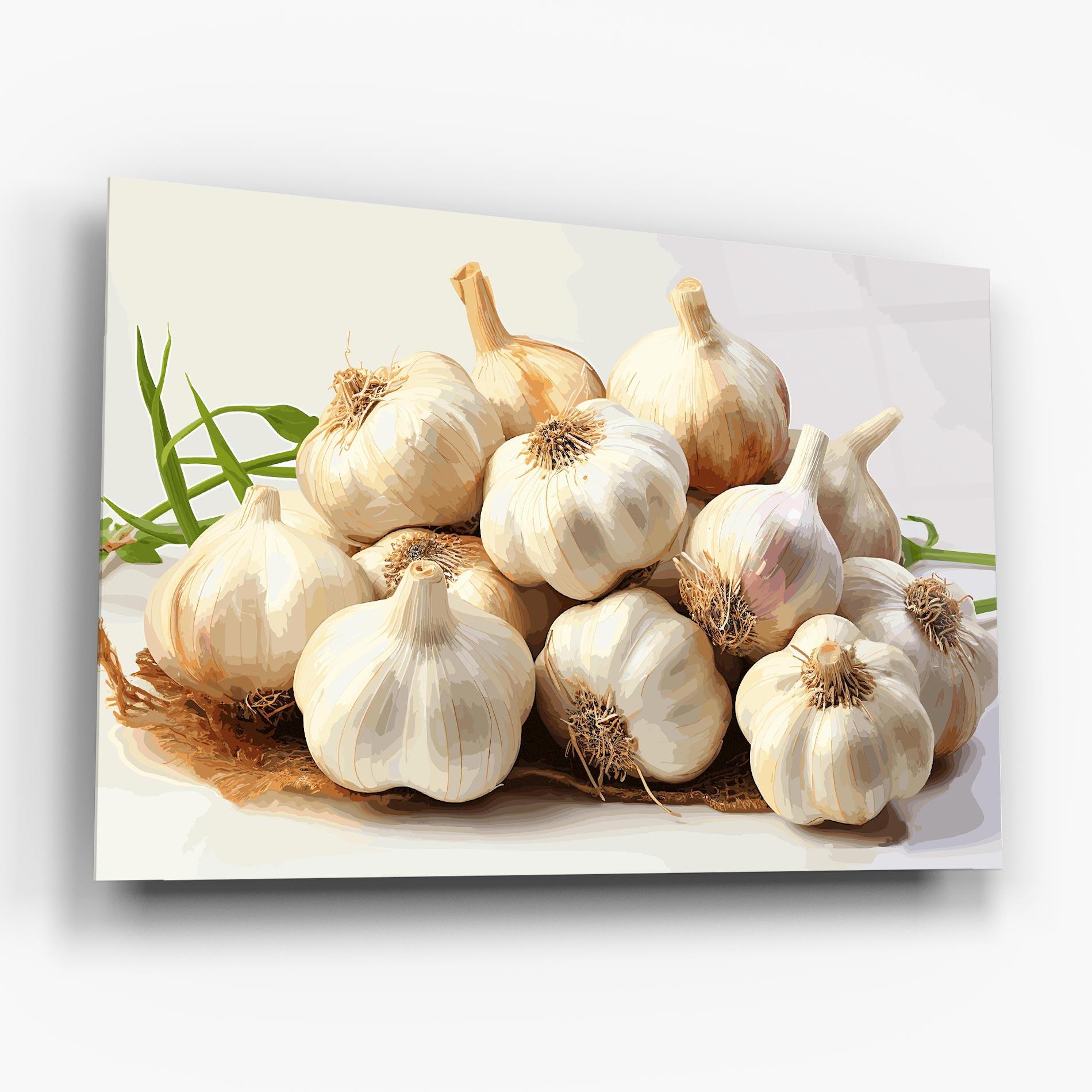 Üvegkép Garlic Art mockup 6