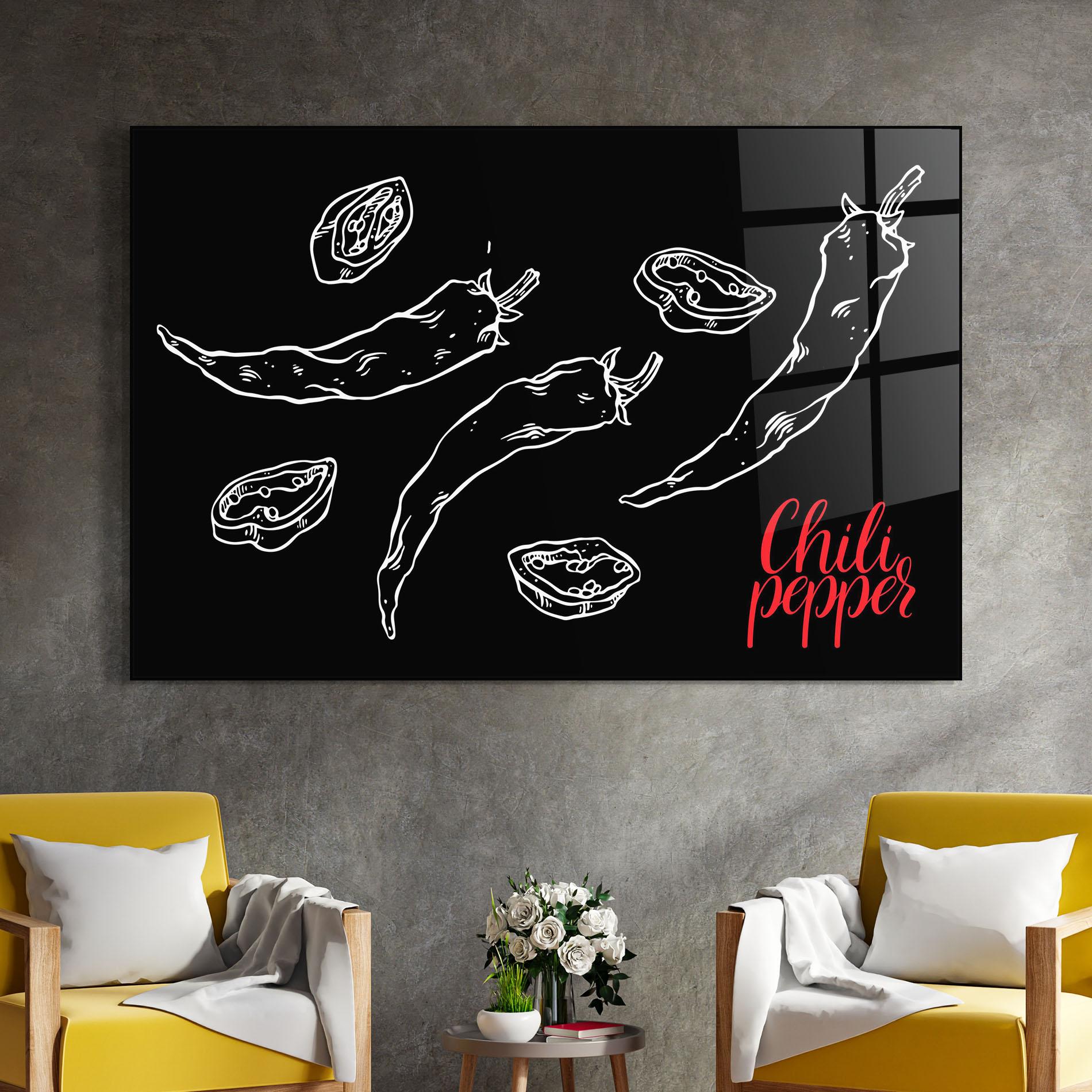 Üvegkép Chili Papper mockup 4