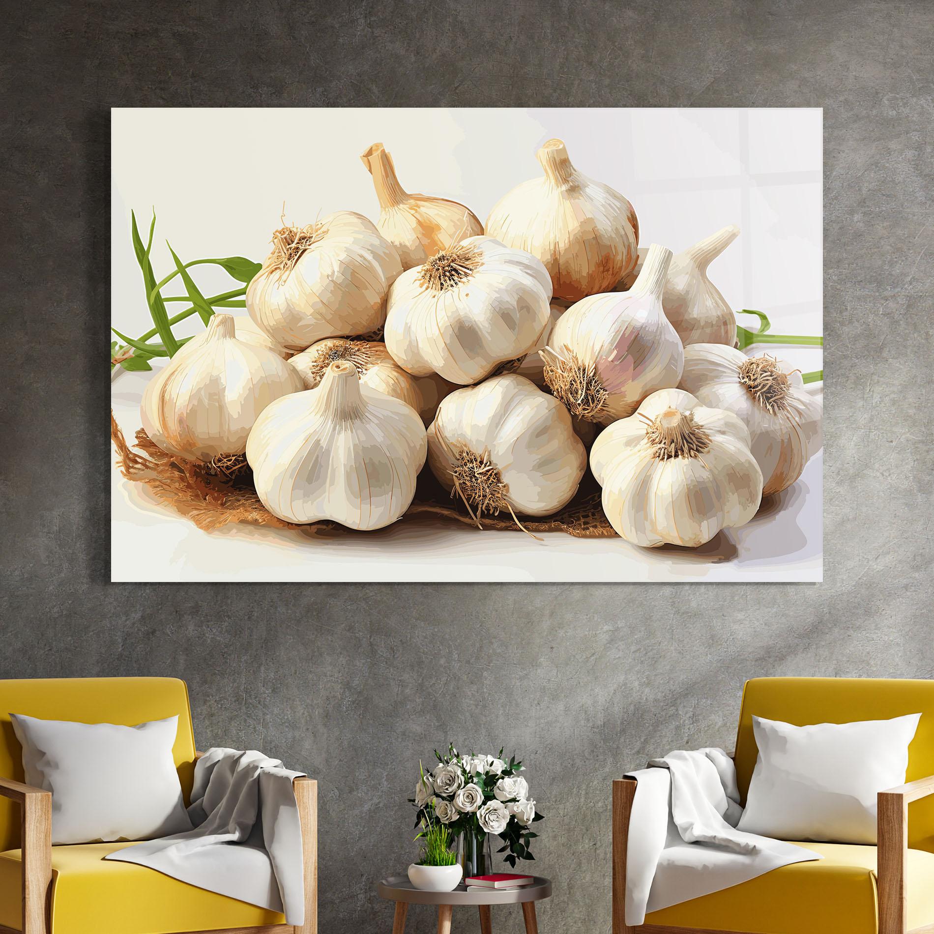 Üvegkép Garlic Art mockup 4