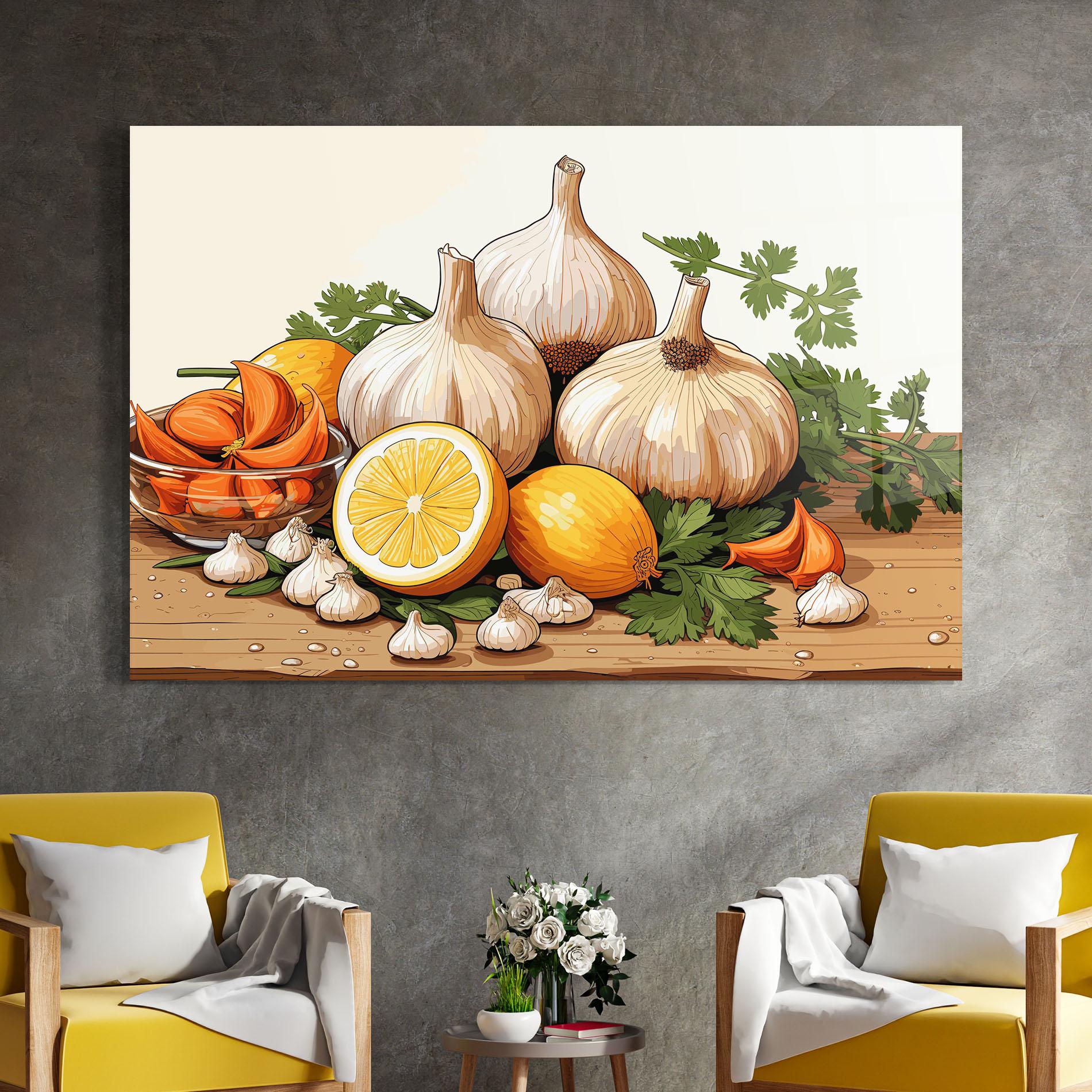 Üvegkép Garlic Seasoning mockup 4