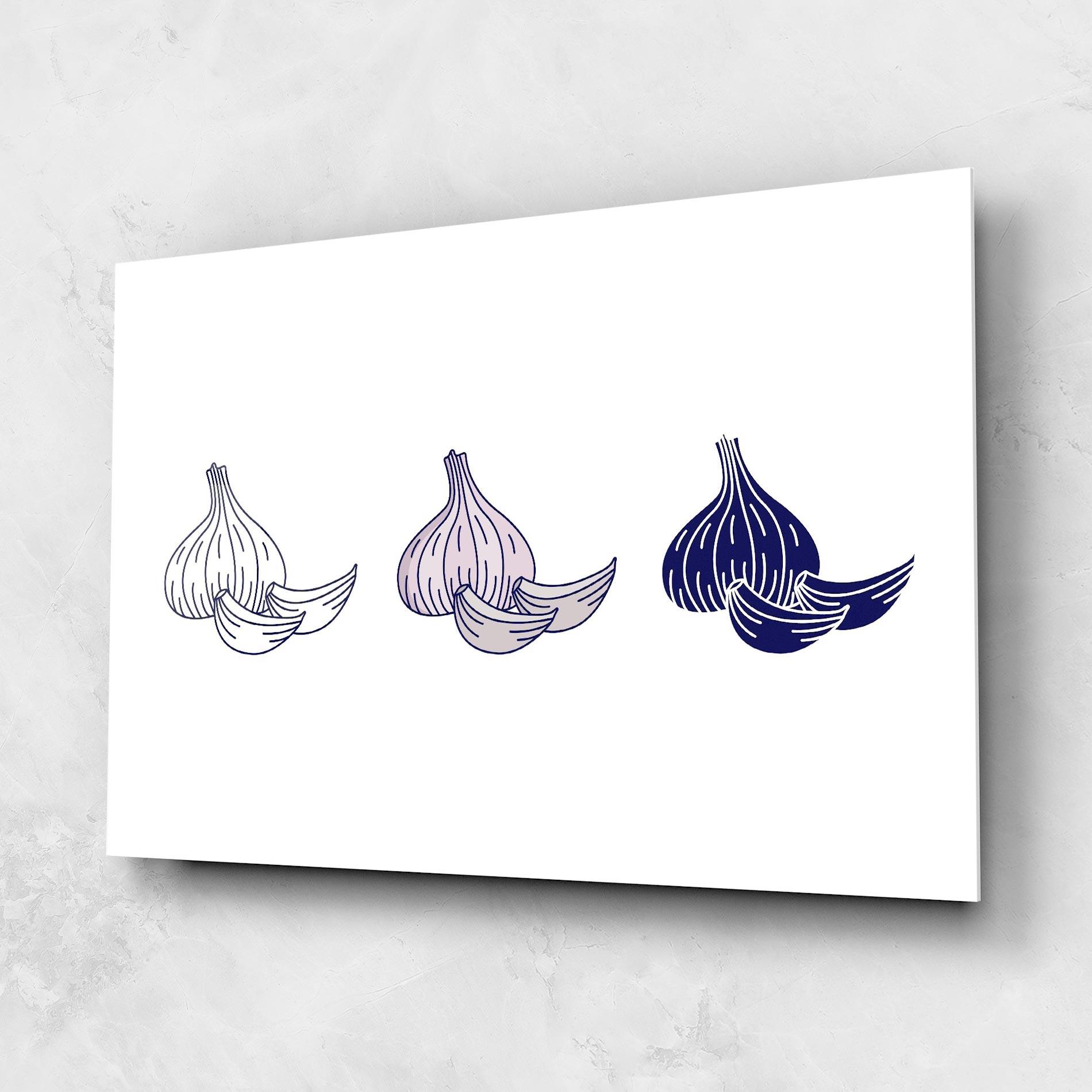 Üvegkép Blue Garlic mockup 1