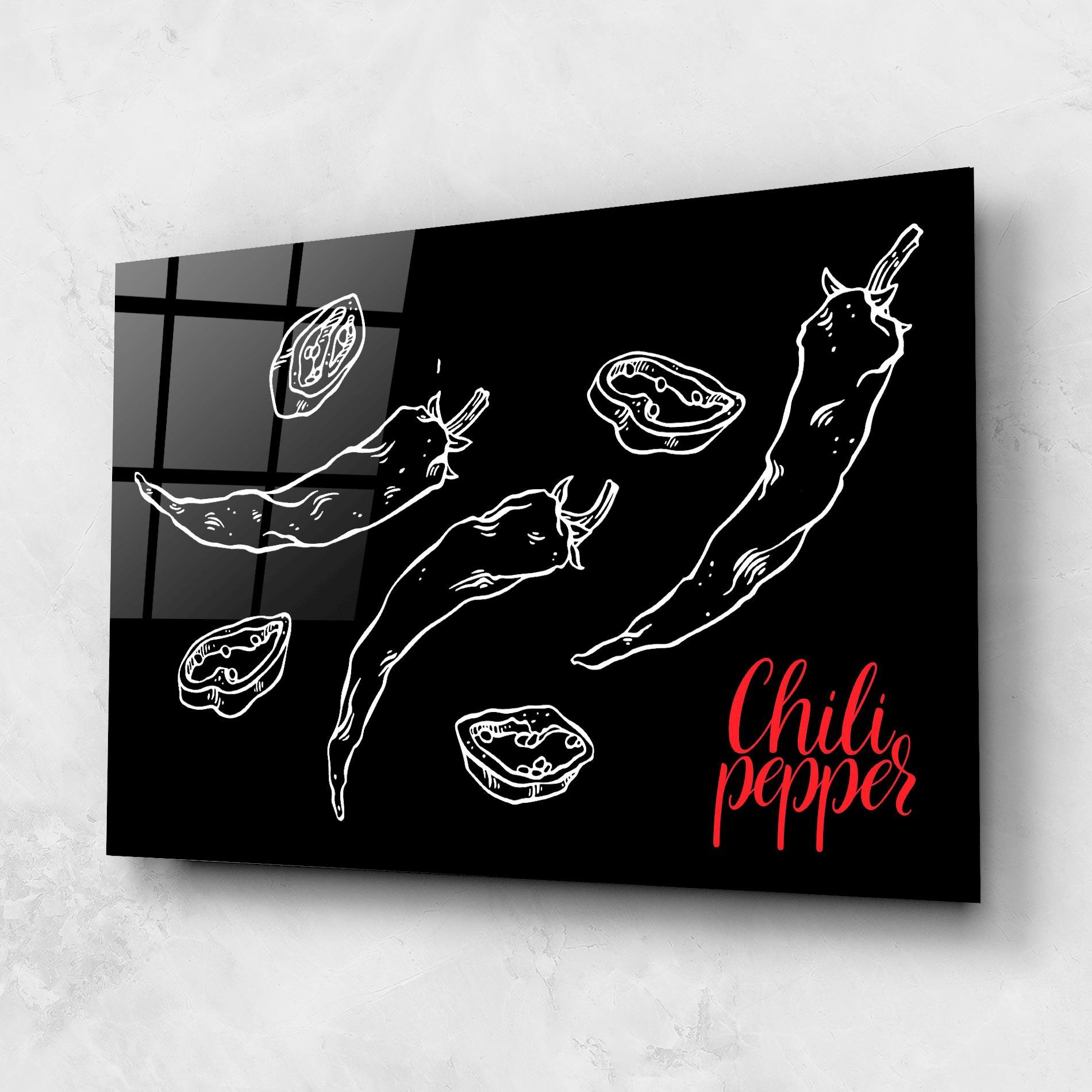 Üvegkép Chili Papper mockup 1