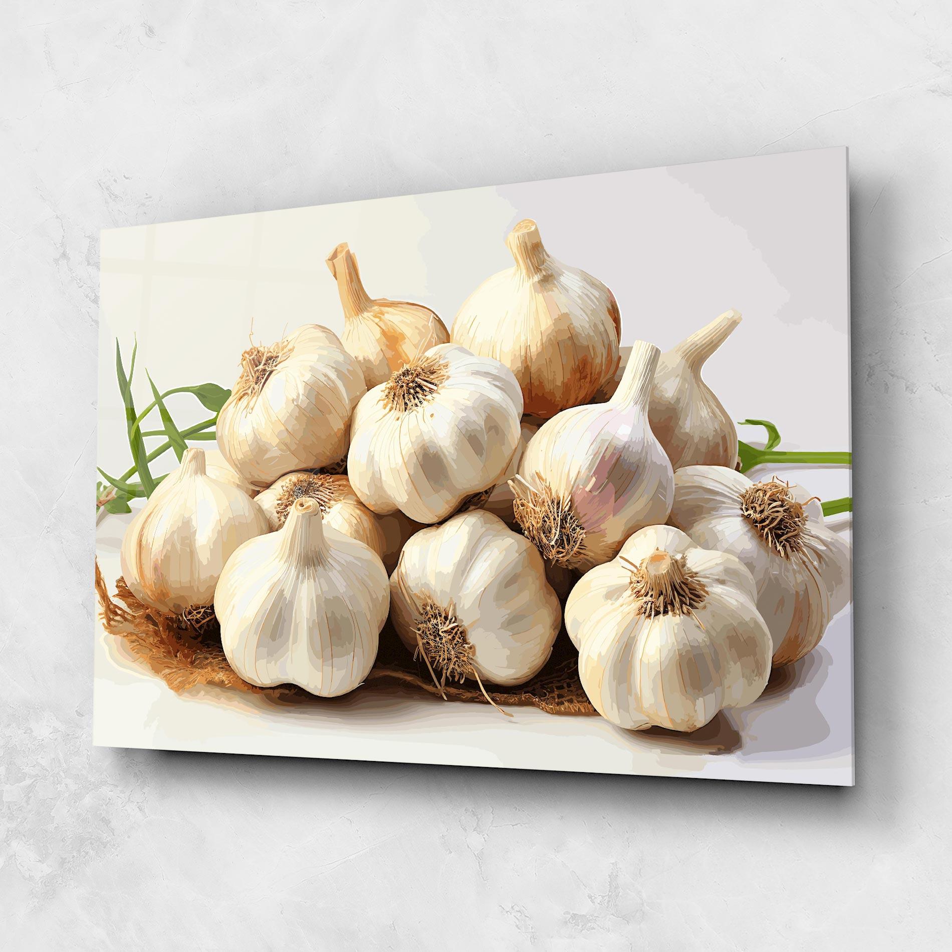 Üvegkép Garlic Art mockup 1