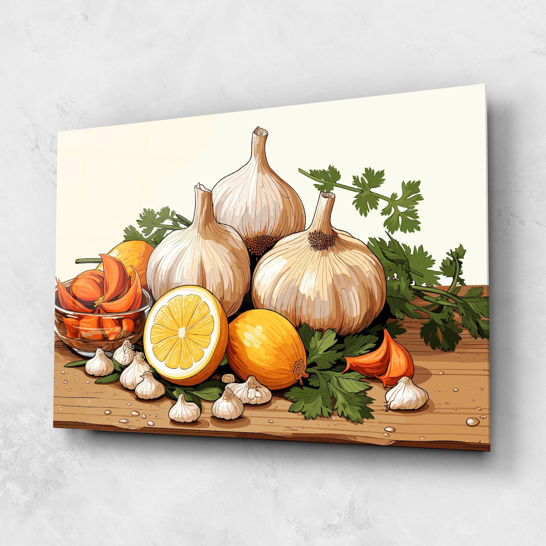 Üvegkép Garlic Seasoning mockup 1