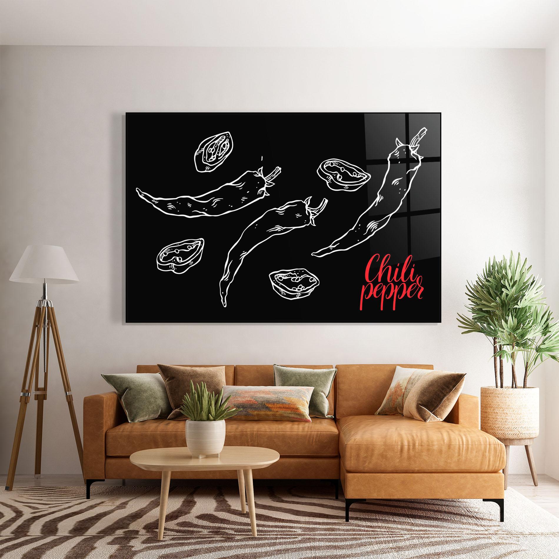 Üvegkép Chili Papper mockup 7