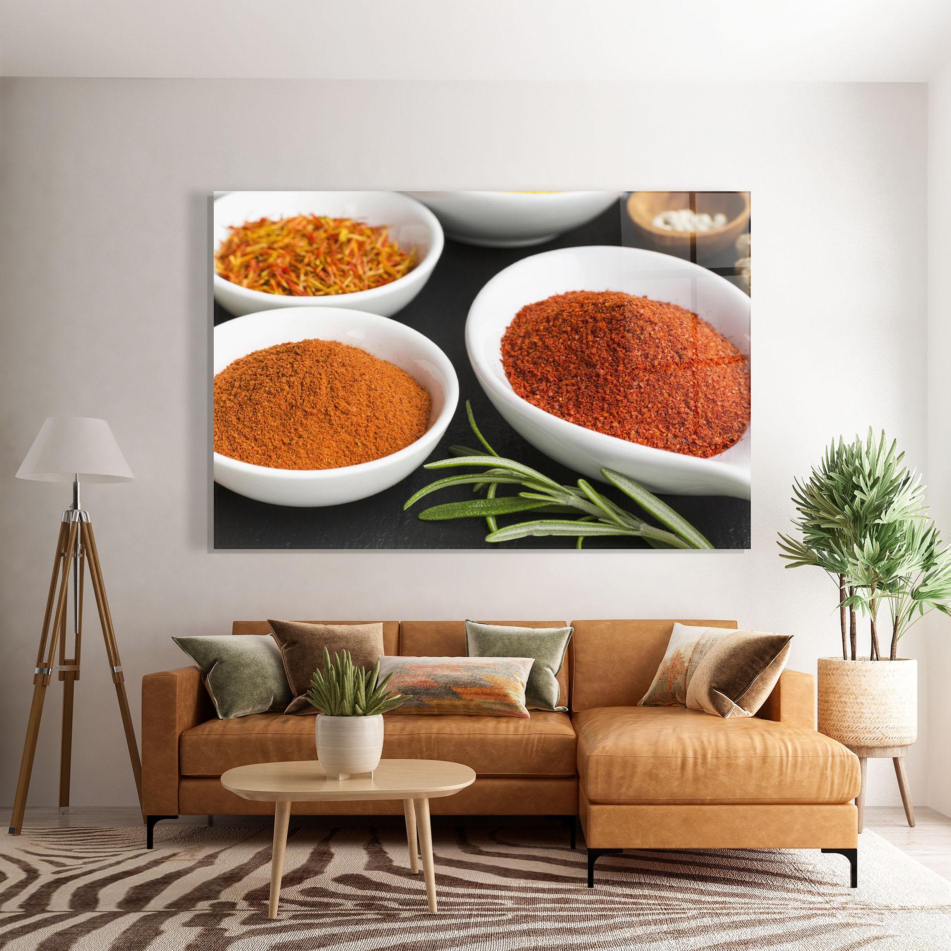 Üvegkép Close Up Spices Powder mockup 7