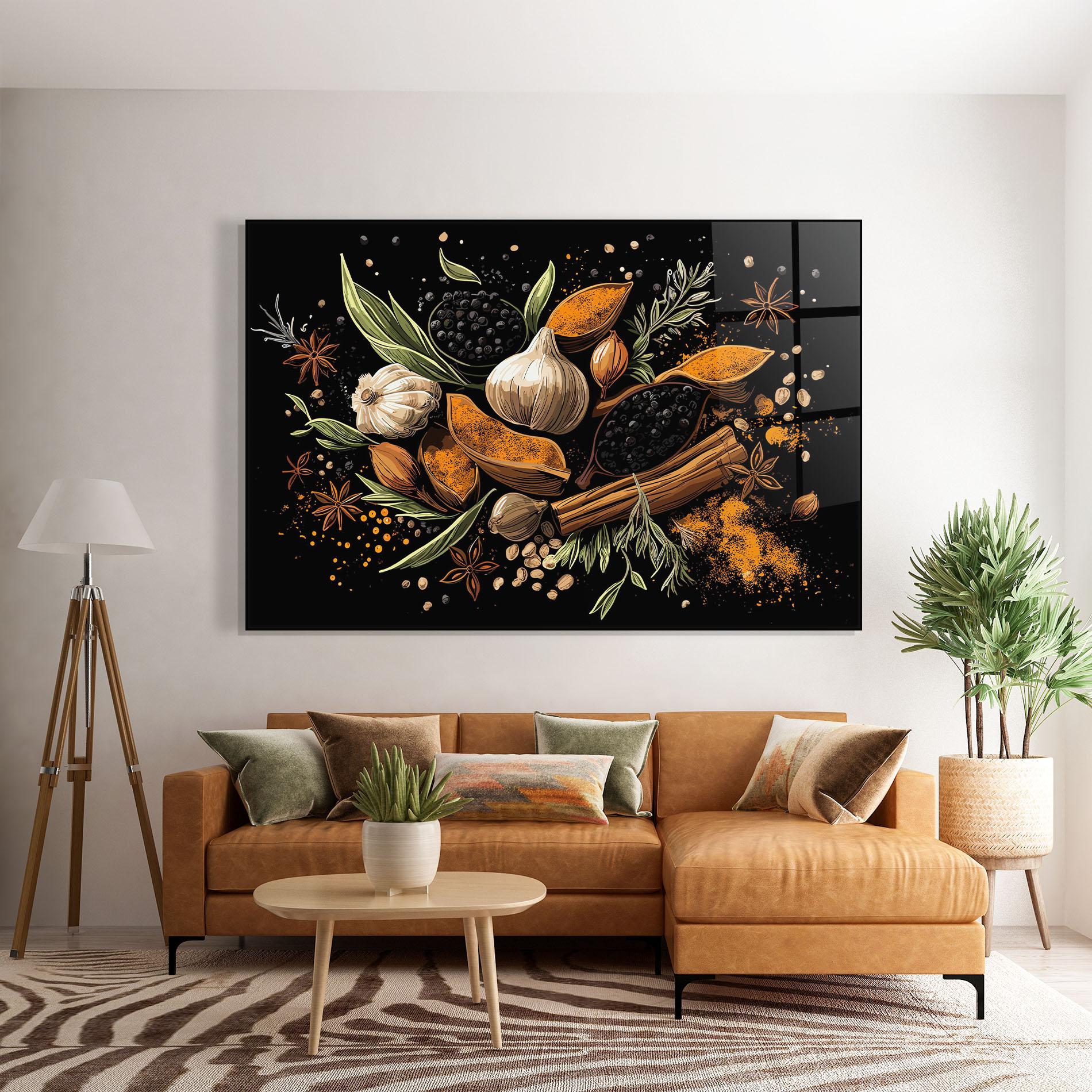 Üvegkép Garlic And Spices mockup 7